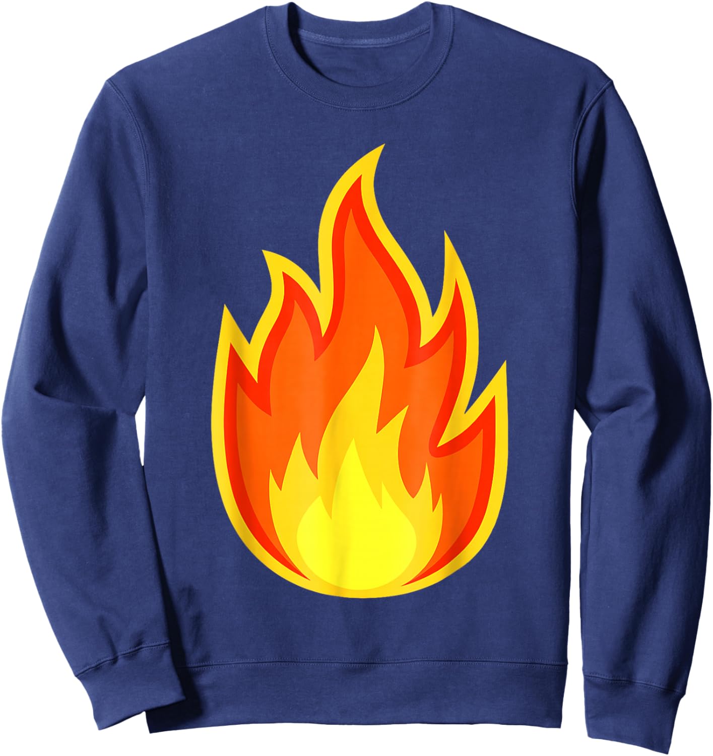 Fire Flame Shirt Adult Kids Men Women Fire Flame Costume Sweatshirt - Sweatshirt | Navy