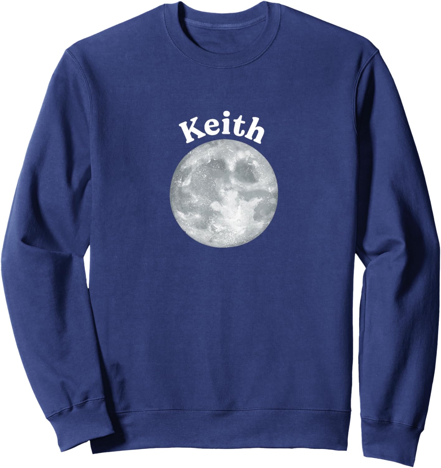 Keith (with a picture of a moon) Sweatshirt - Sweatshirt | Navy