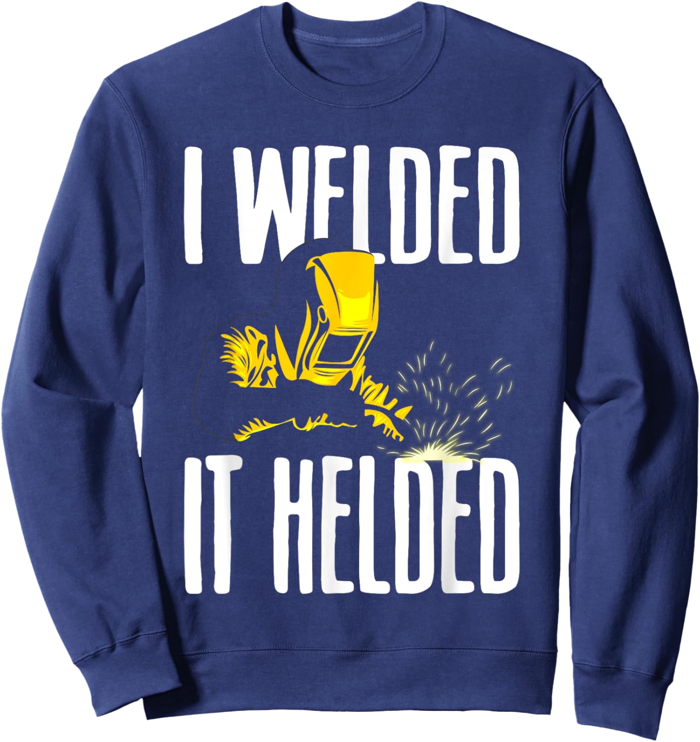 Unique Welding Art Women TIG & MIG Welder Welding Sweatshirt - Sweatshirt | Navy