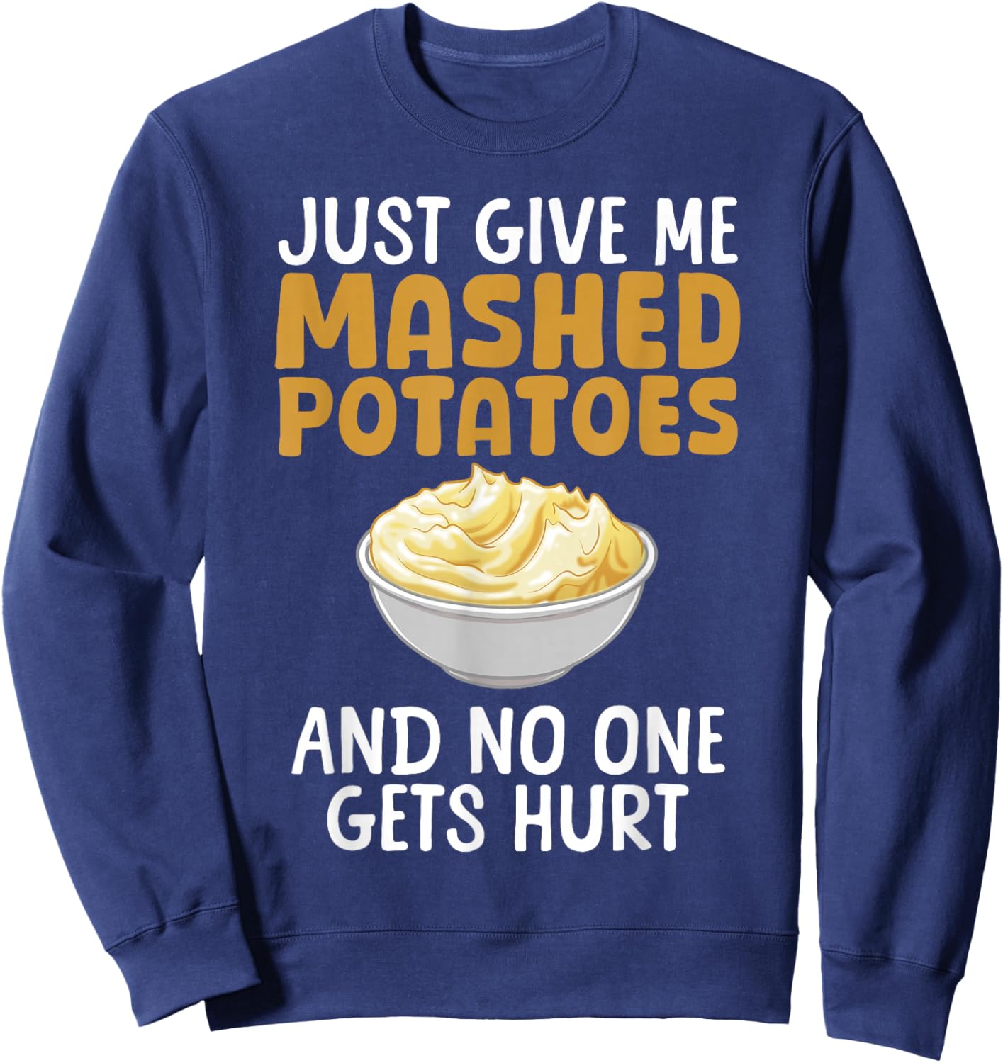 Funny Mashed Potato Design Women Mash Mashed Potato Sweatshirt - Sweatshirt | Navy