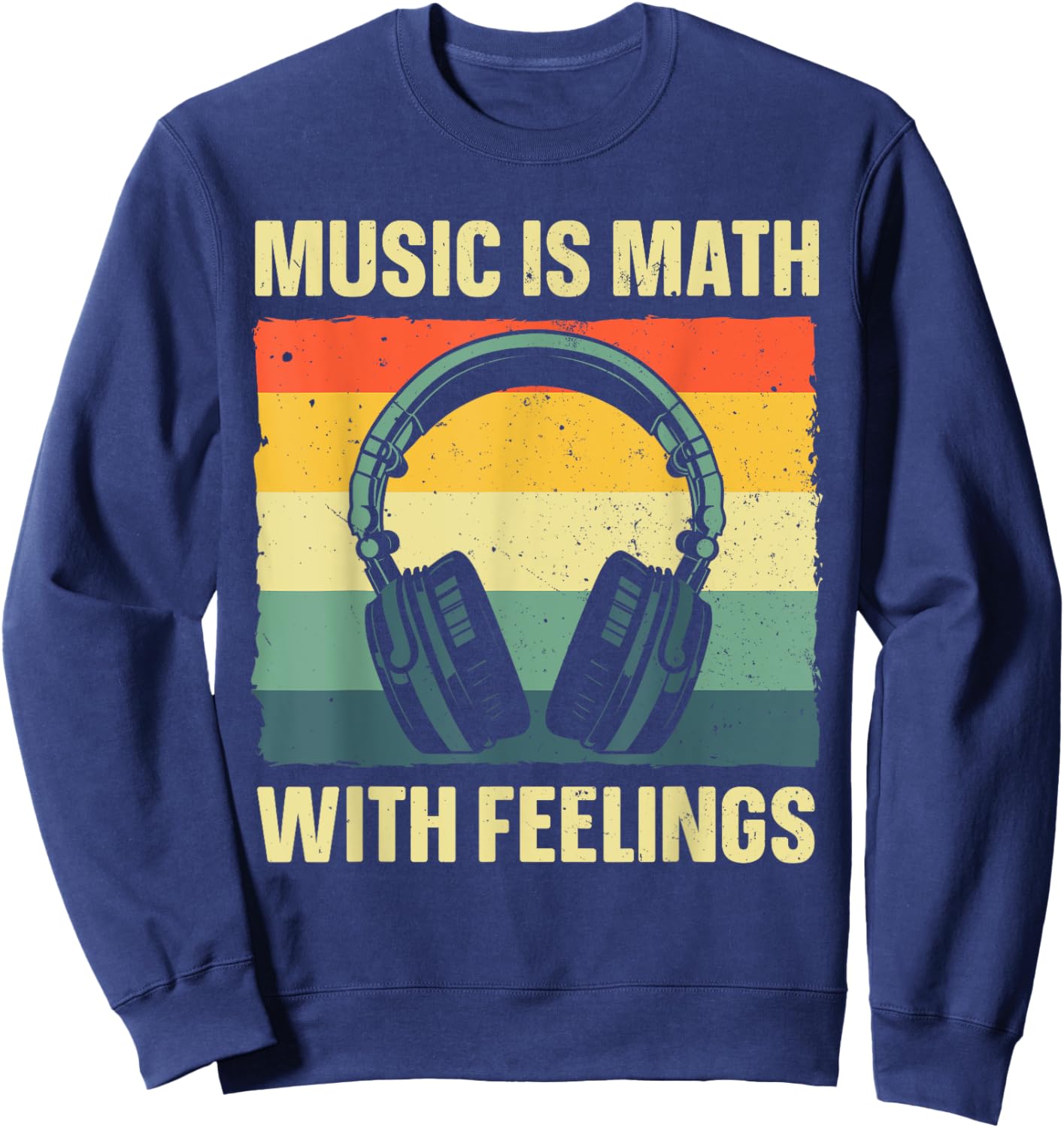 Funny Music Art Women Music Teacher Themed Gag Music Sweatshirt - Sweatshirt | Navy
