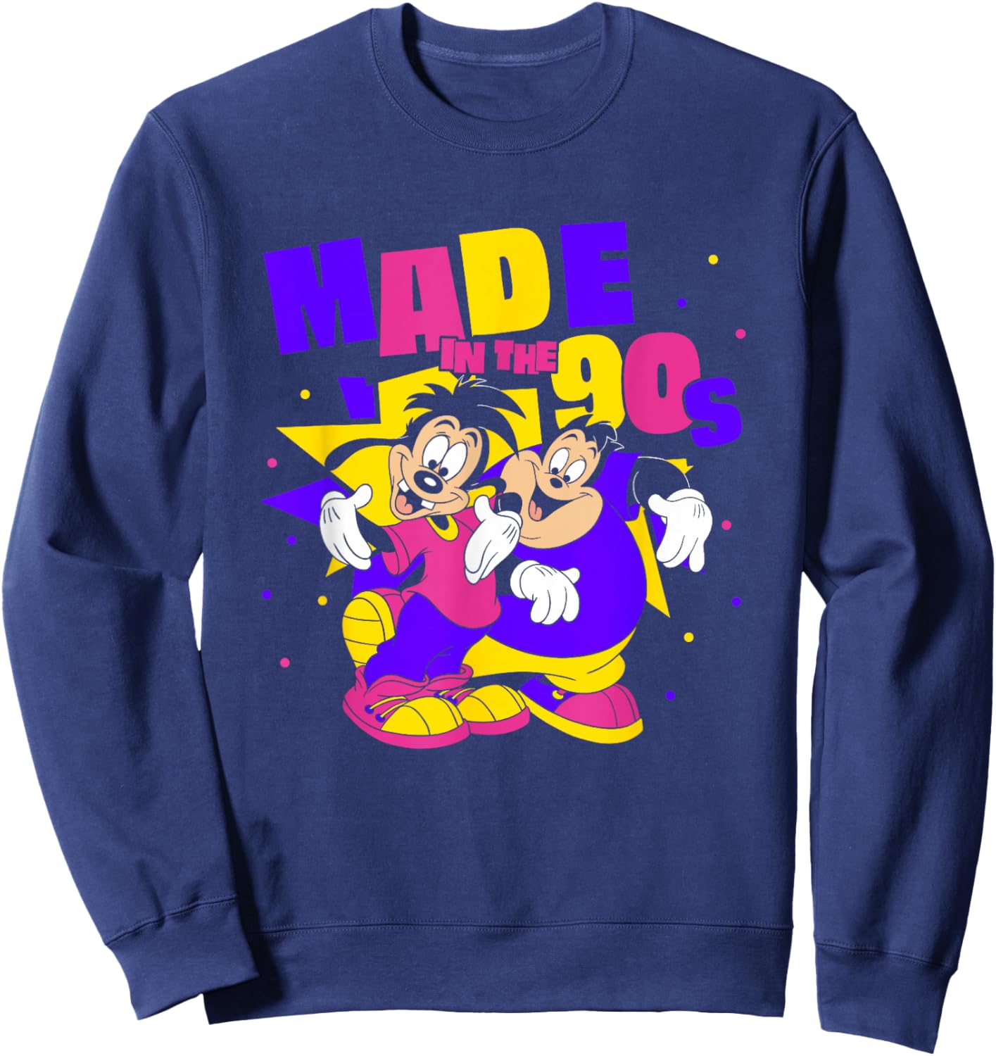 Disney A Goofy Movie Max P.J Made In The 90's Retro Logo Sweatshirt - Sweatshirt | Navy