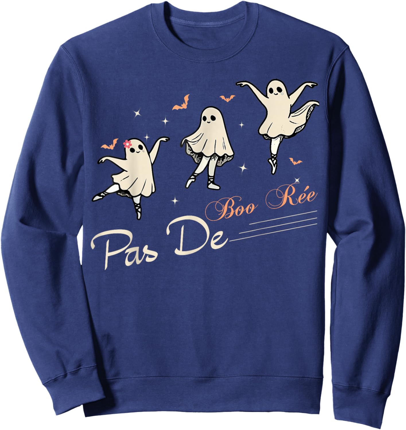 Pas de BOO-rée Ghost Ballet Dancer Halloween Dance Teacher Sweatshirt - Sweatshirt | Navy