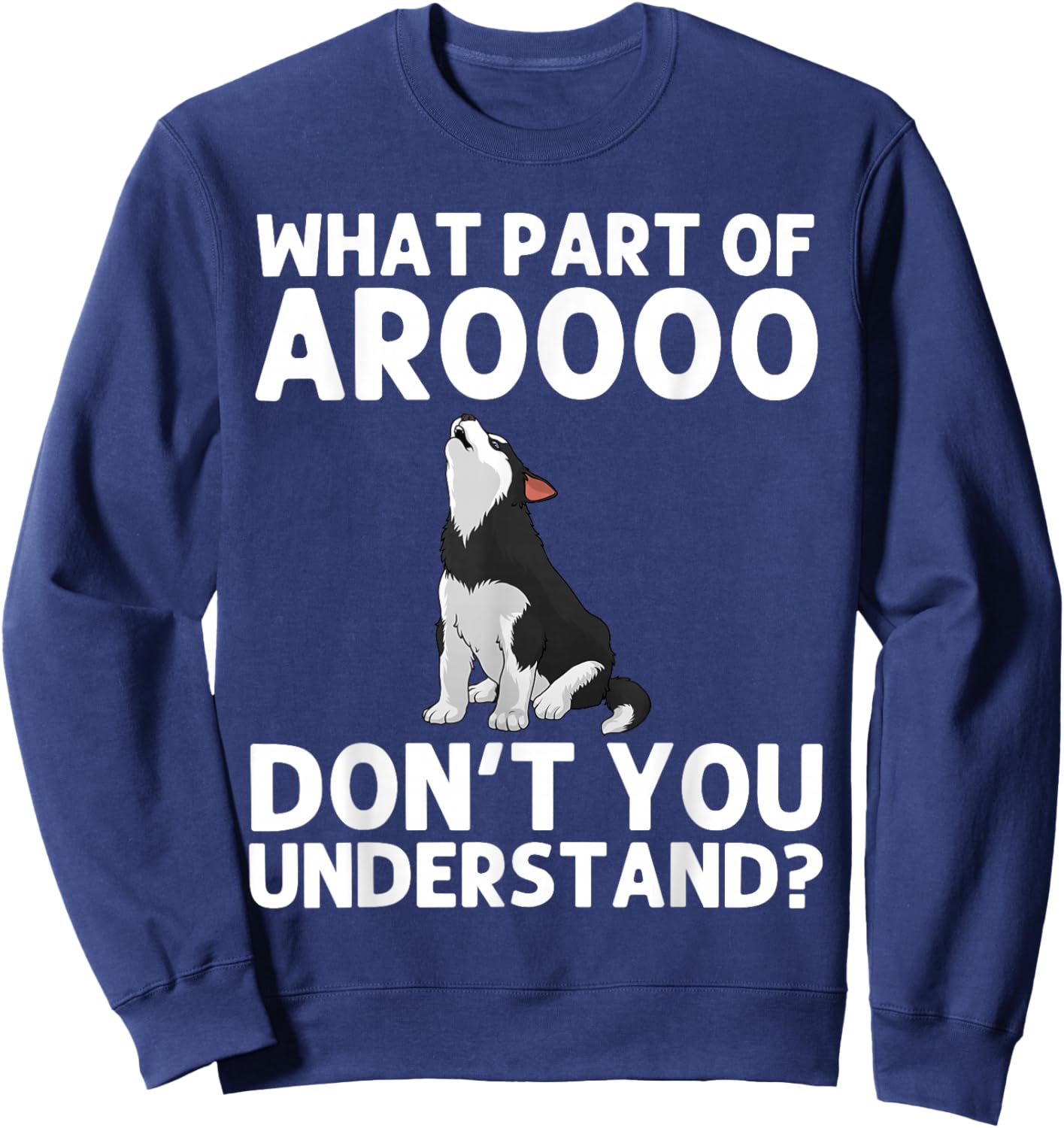 Husky Design Women Siberian Husky Dog Husky Lover Sweatshirt - Sweatshirt | Navy