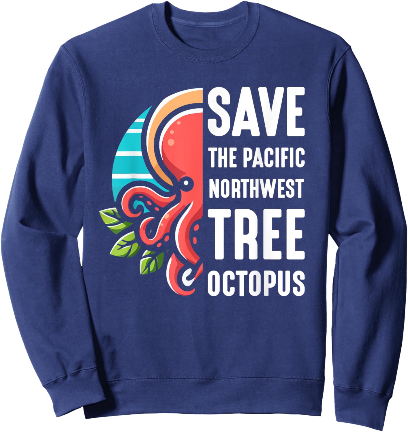 The Pacific Northwest Tree Octopus Sweatshirt - Sweatshirt | Navy