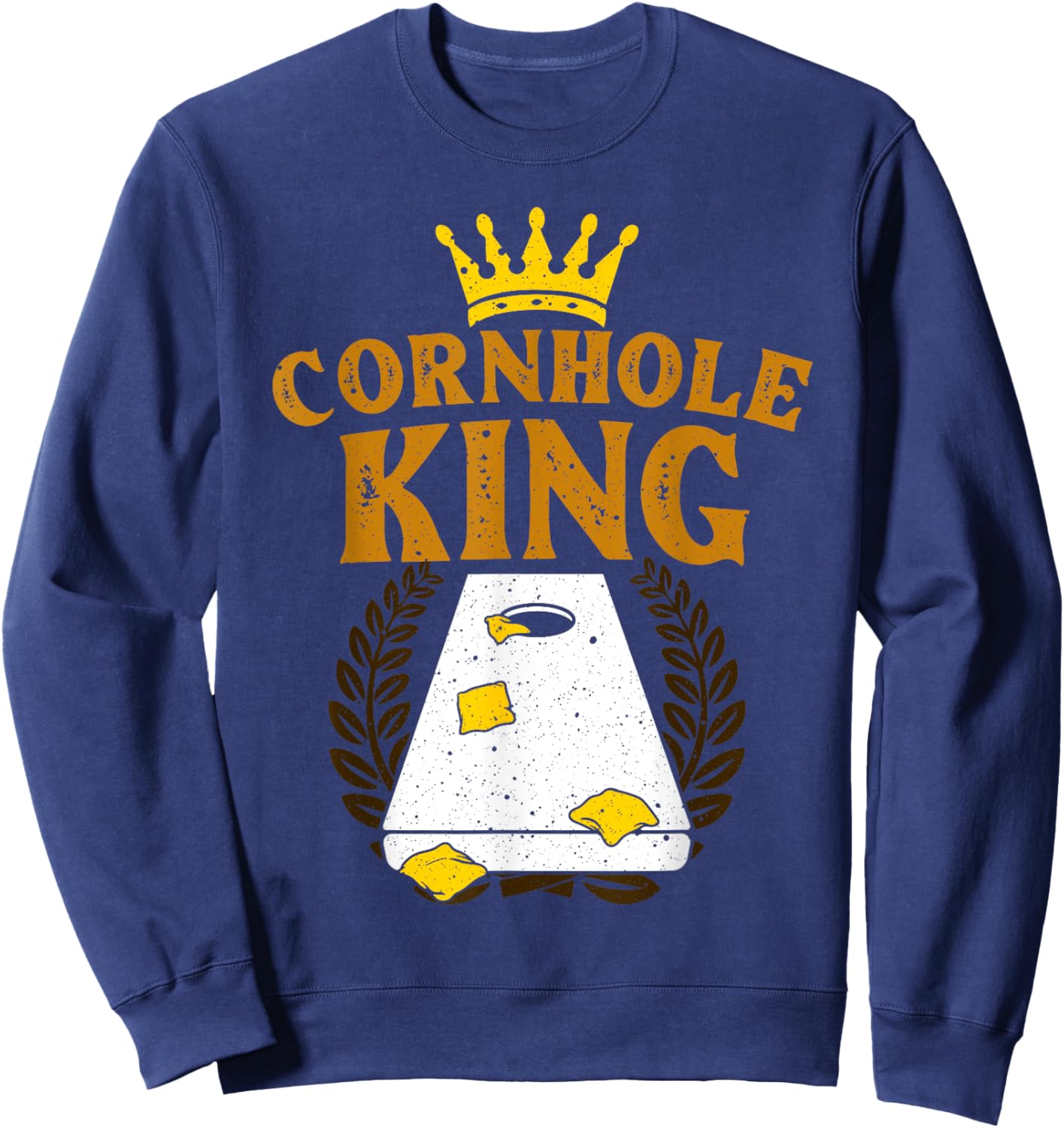 Cool Cornhole Art Dad Boys Corn Hole Player Cornhole Sweatshirt - Sweatshirt | Navy
