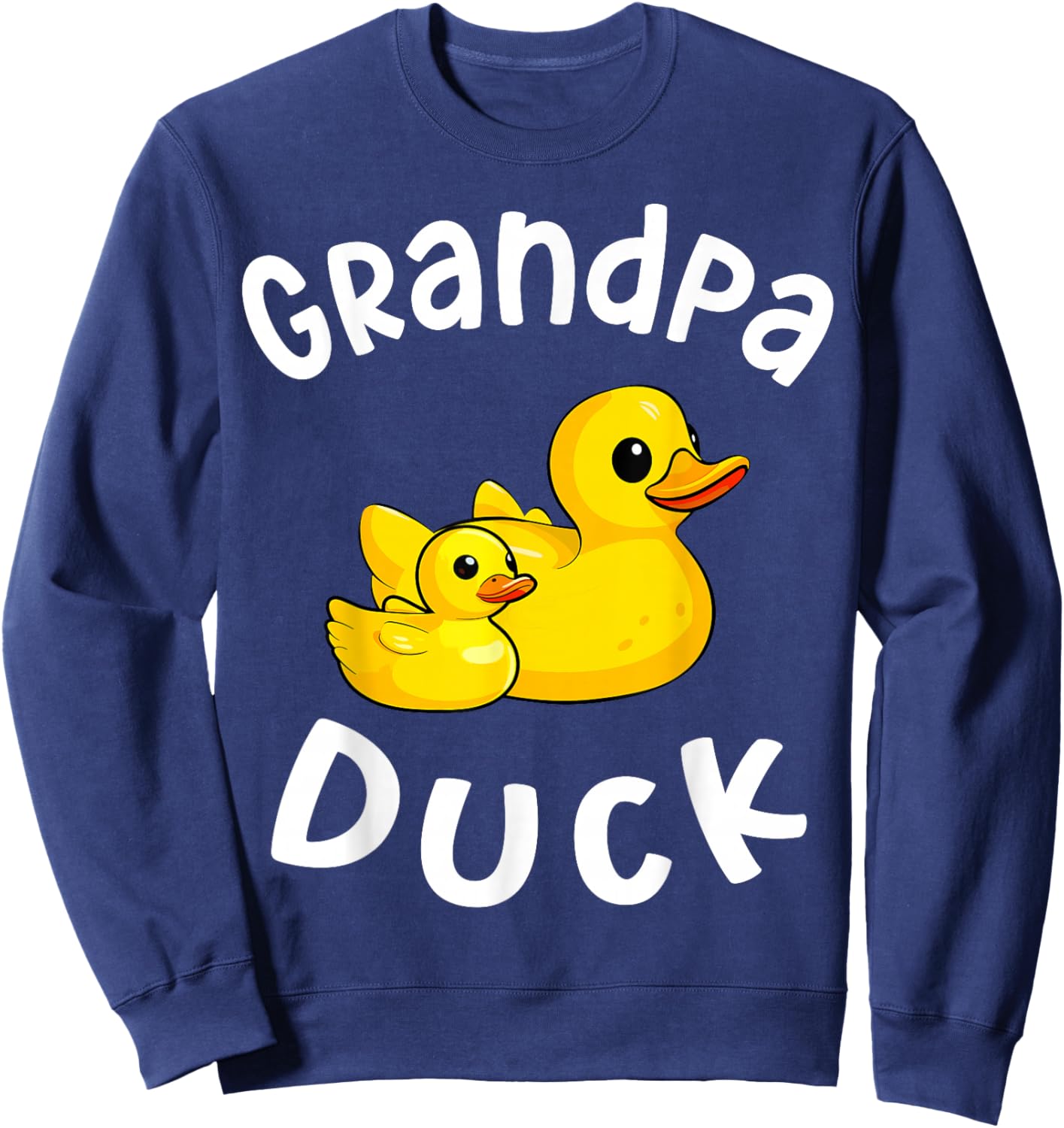 Grandpa Duck Birthday Rubber Duck Kids Family Matching Sweatshirt - Sweatshirt | Navy