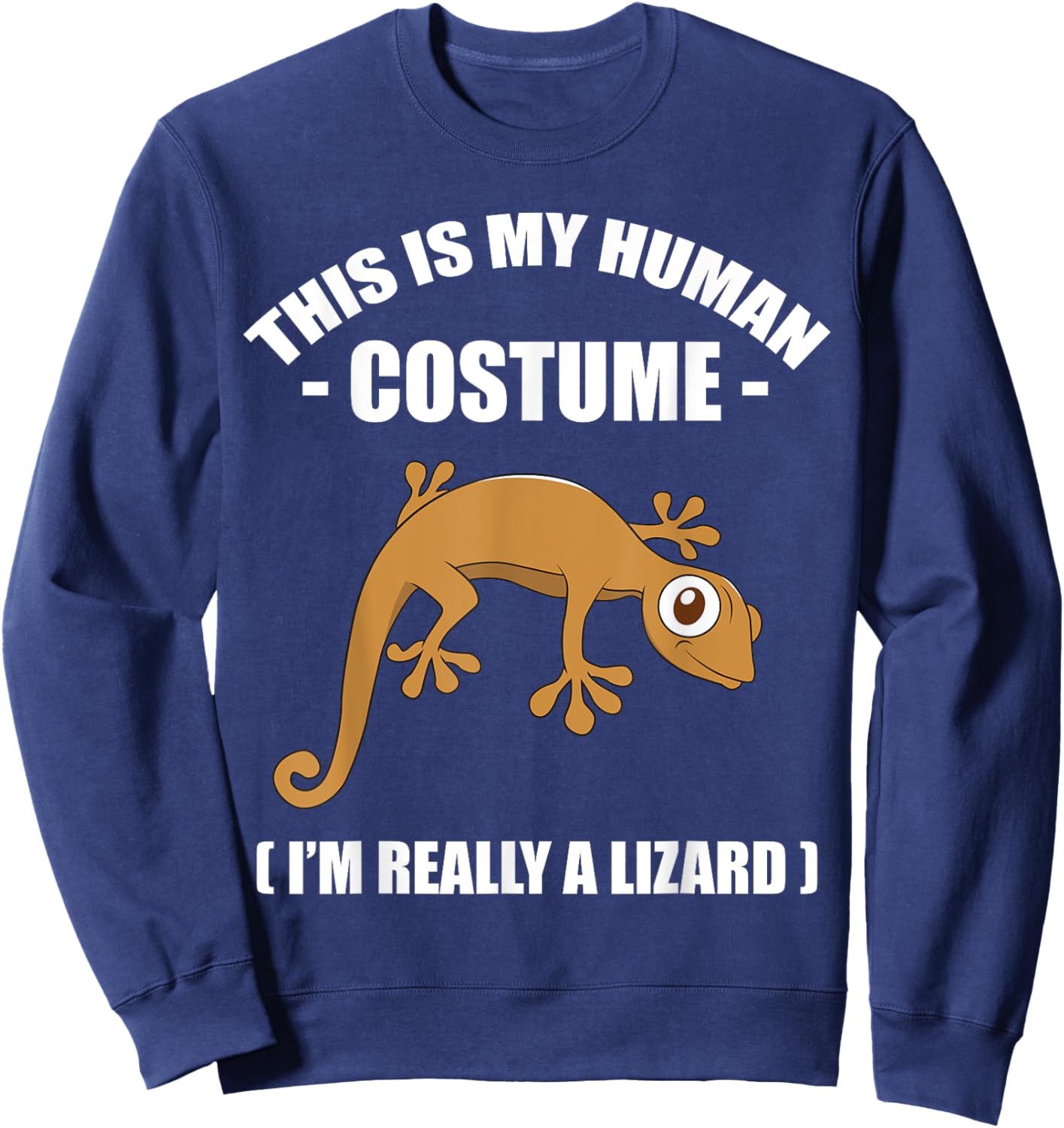 Silly Cute Halloween Lizard Costume For Toddlers Youths Sweatshirt - Sweatshirt | Navy