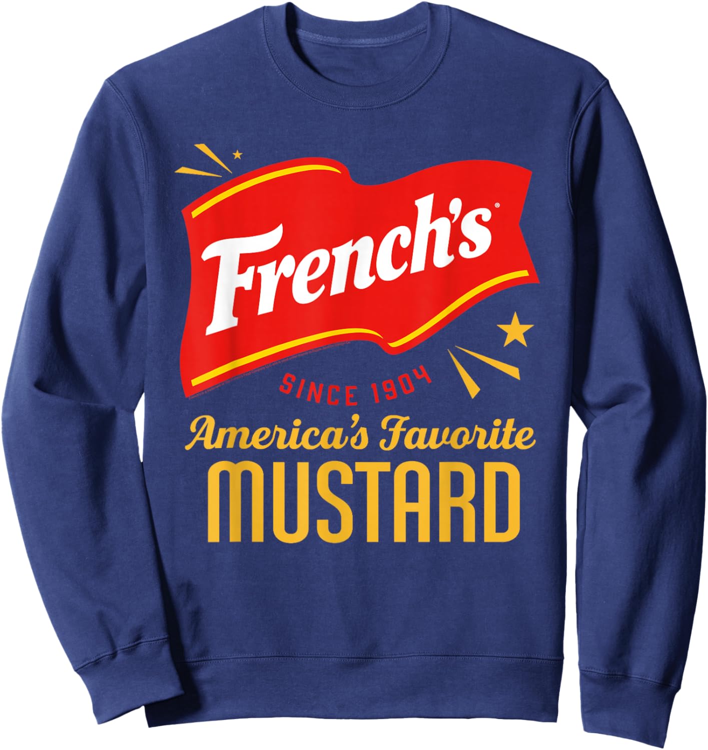 French's America's Favorite Mustard Logo Food Sweatshirt - Sweatshirt | Navy