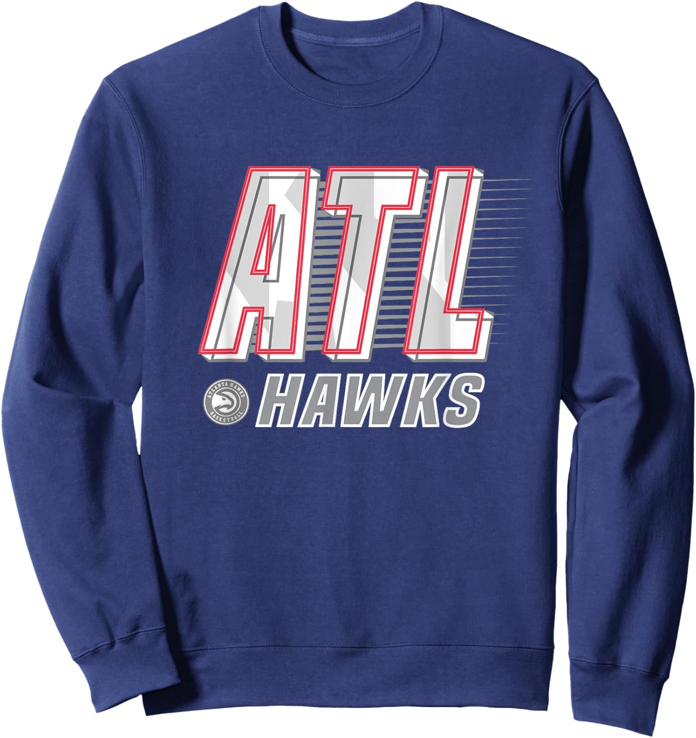 NBA Atlanta Hawks Type Stack Logo Sweatshirt - Sweatshirt | Navy