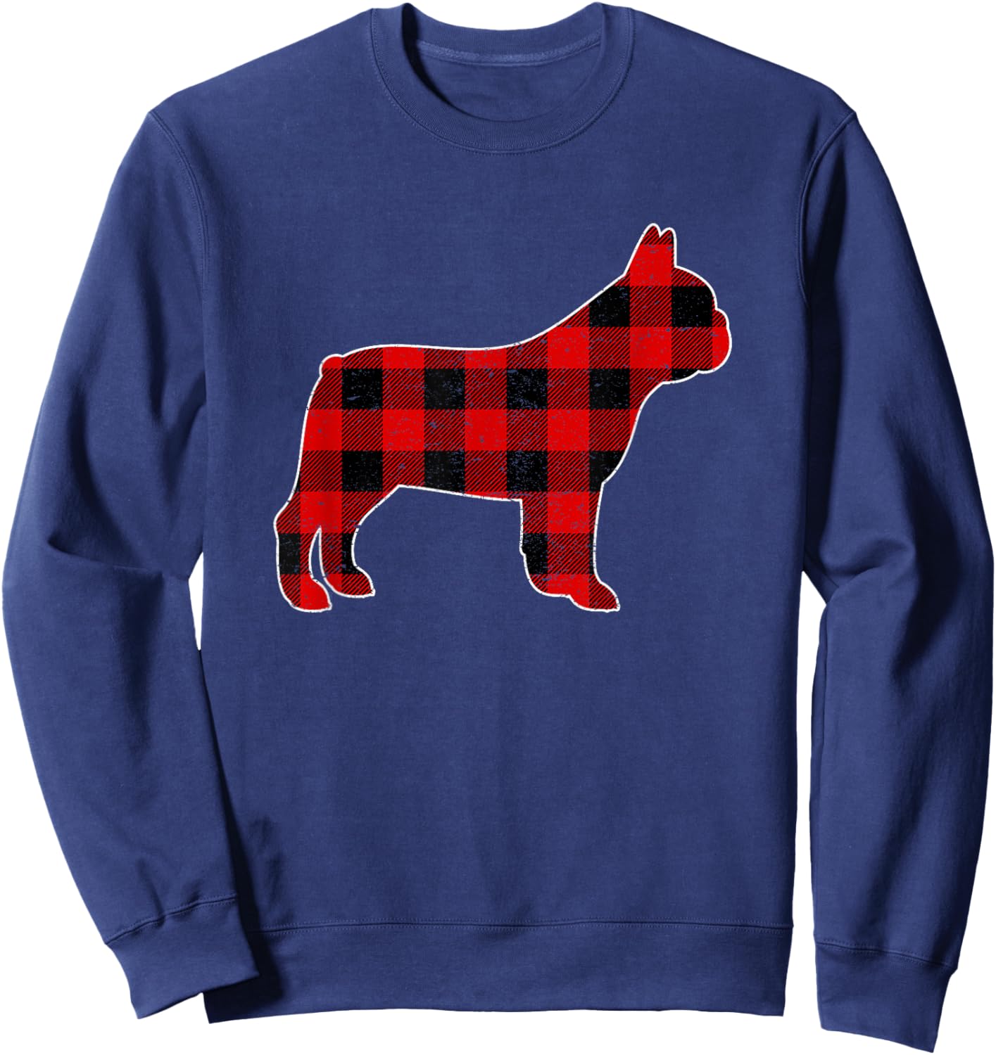 Christmas French bulldog Pajama Pj, Christmas Dog Buffalo Women Kids Sweatshirt - Sweatshirt | Navy