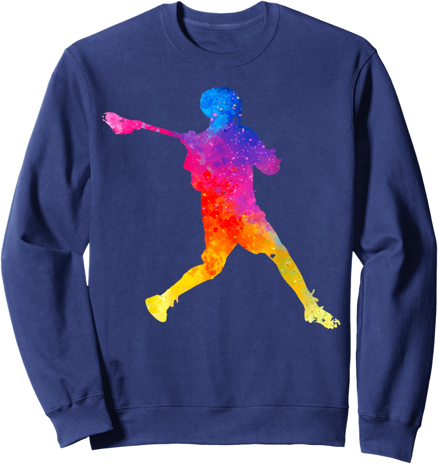 Lacrosse Player Kids Boys Youth Sweatshirt - Sweatshirt | Navy