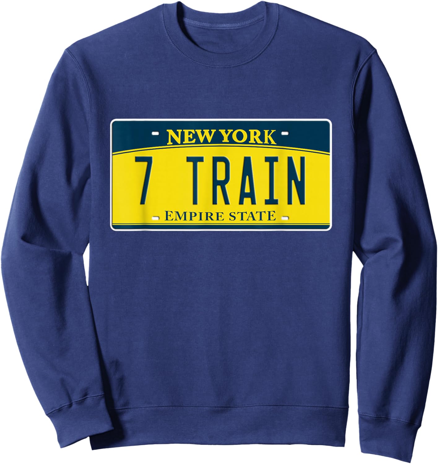 7 Train NYC Subway Flushing Queens Old New York Sweatshirt - Sweatshirt | Navy