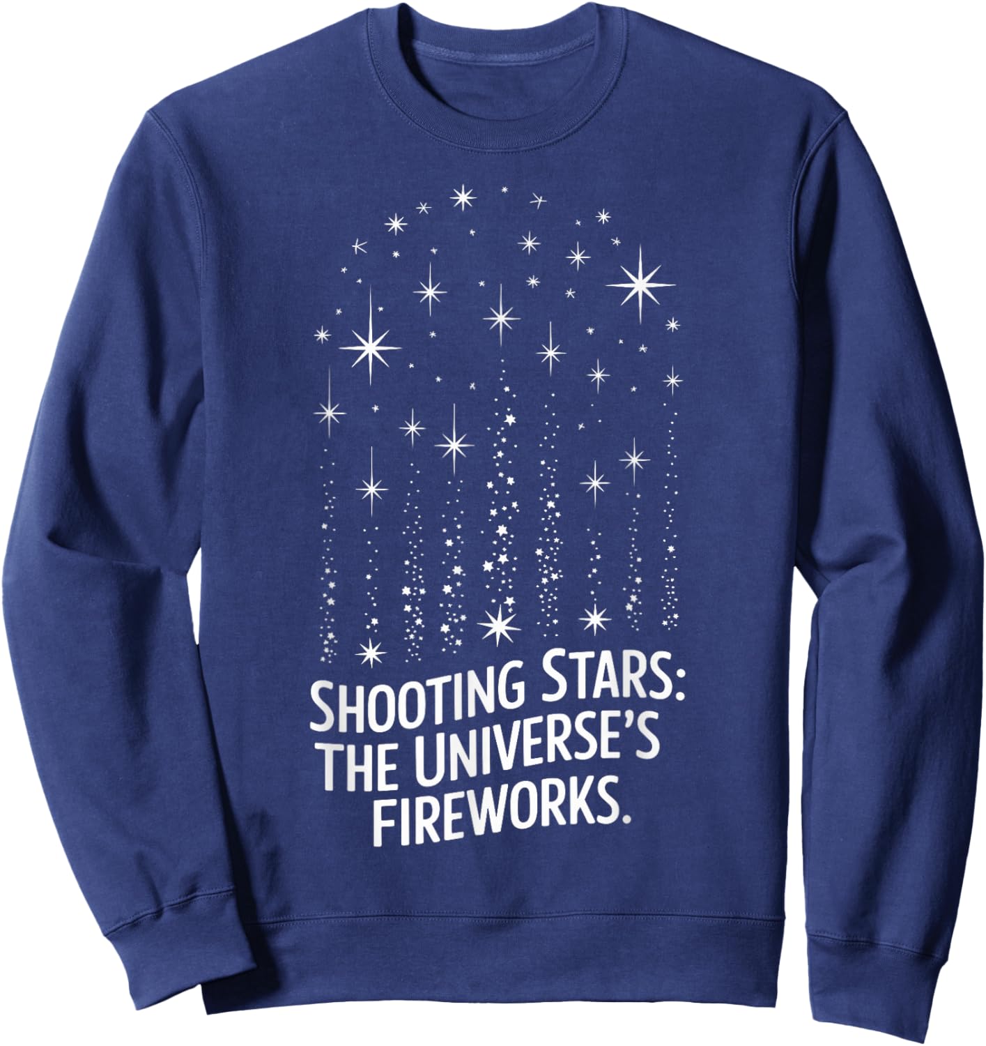 Shooting Stars Celestial Design for Astronomy Lovers Sweatshirt - Sweatshirt | Navy