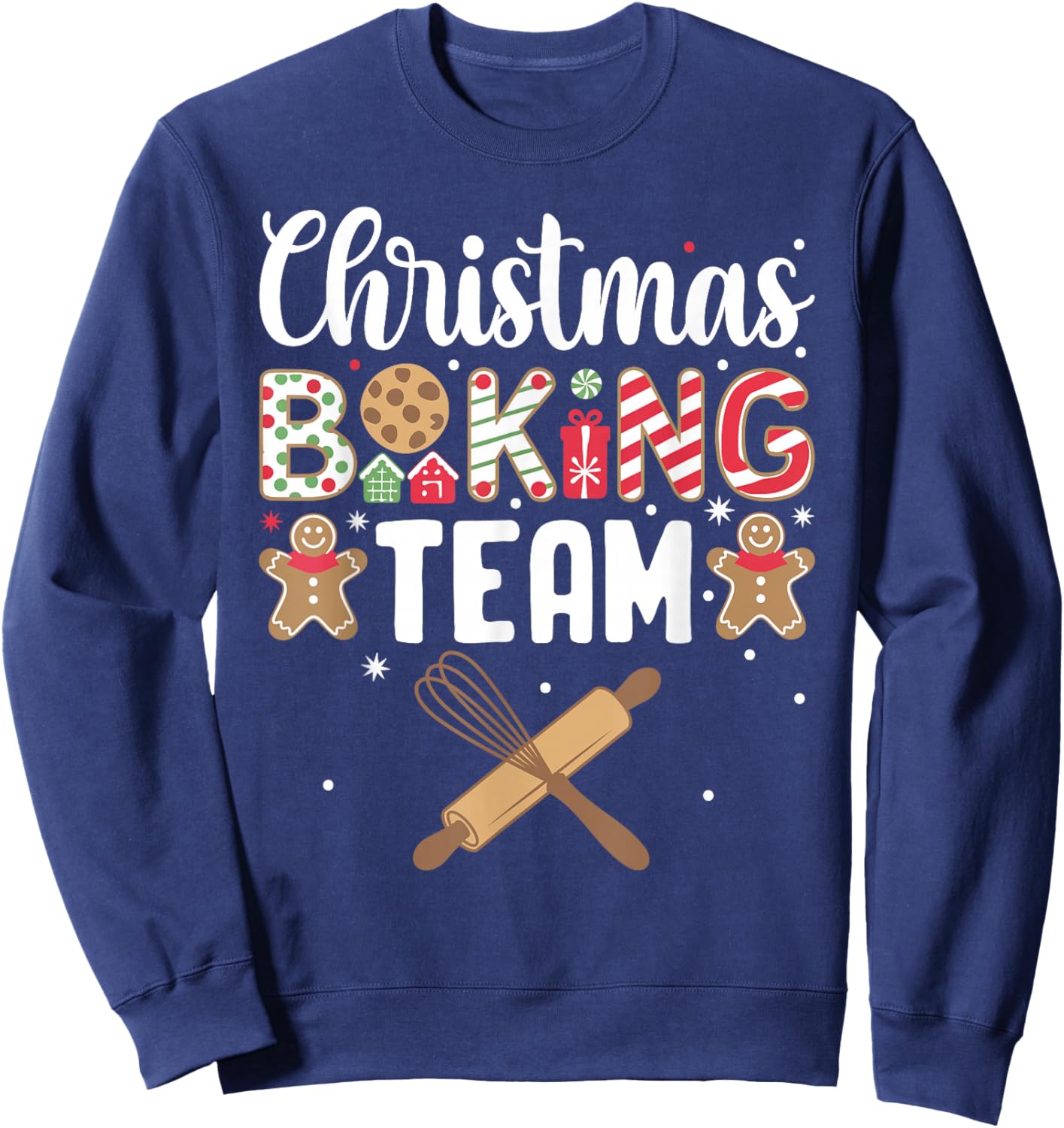 Funny Christmas Baking Team Baking Christmas Cookie Sweatshirt - Sweatshirt | Navy
