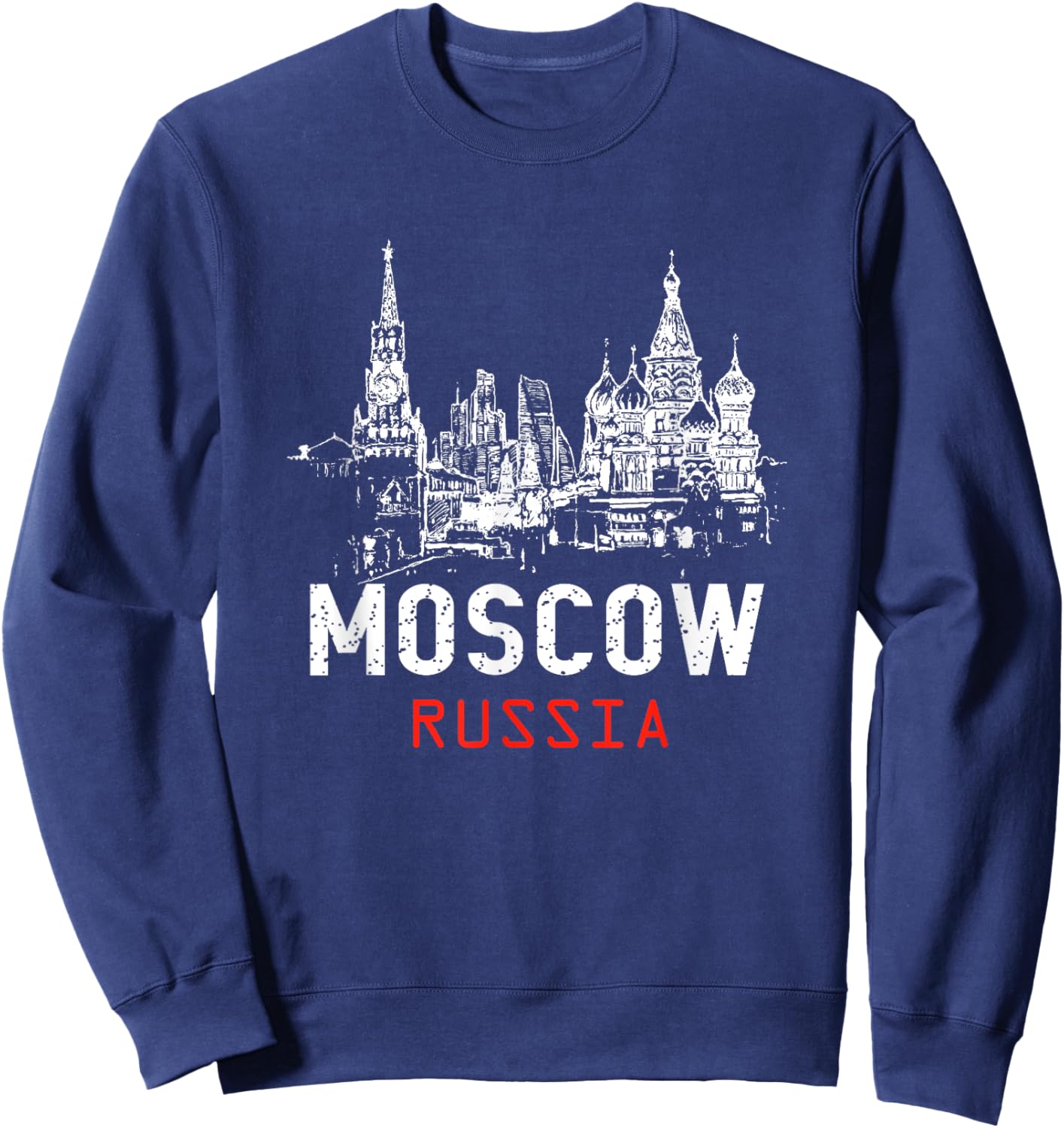Moscow Russia Sweatshirt - Sweatshirt | Navy