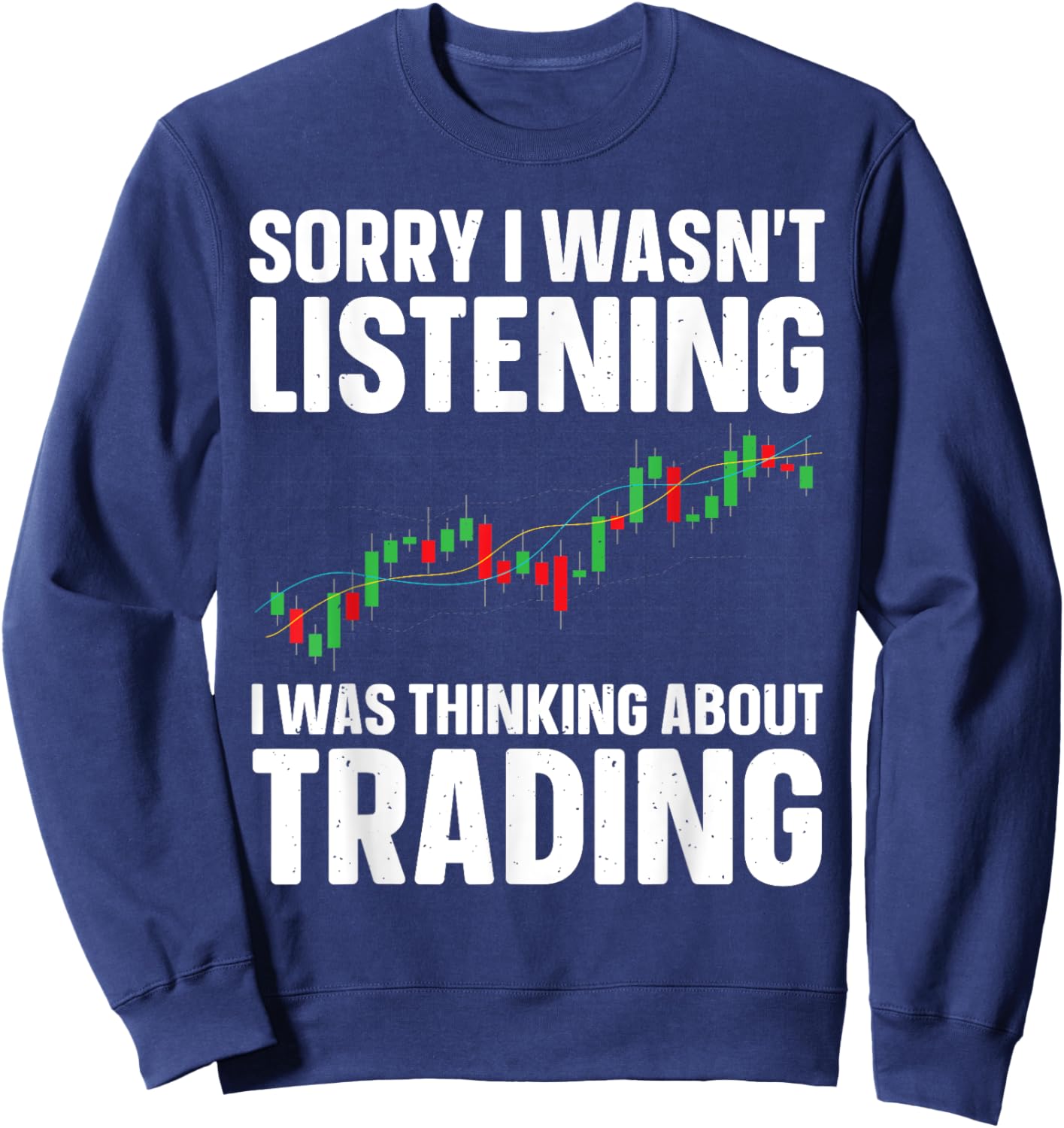 Best Stock Market Art Women Stock Trading Day Trader Sweatshirt - Sweatshirt | Navy