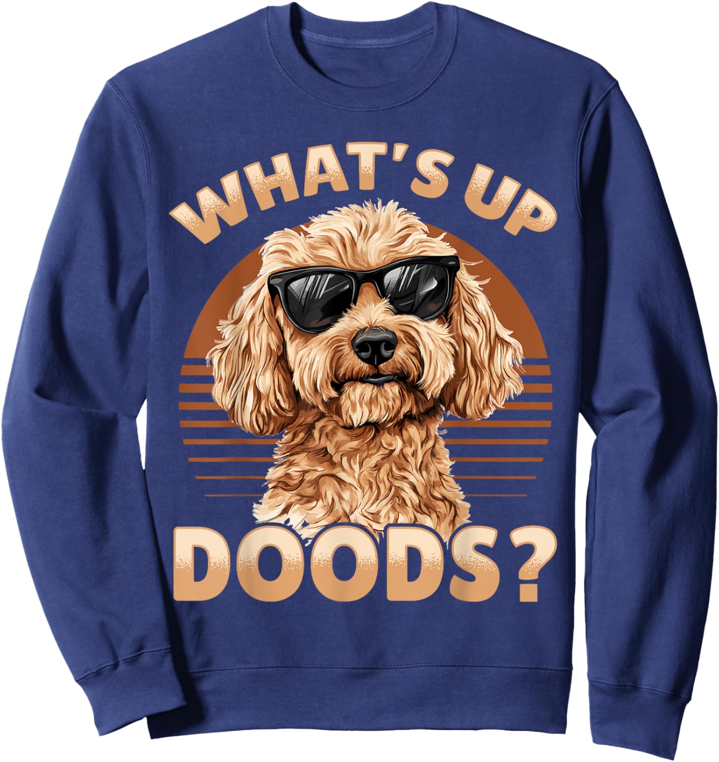 Goldendoodle Dog Breed What's Up Doods? Women Kids Sweatshirt - Sweatshirt | Navy
