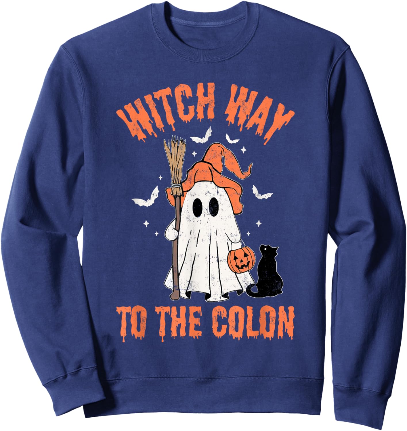 Endo Nurse Halloween Gastrointestinal Nurse Spooky GI T Cute Sweatshirt - Sweatshirt | Navy