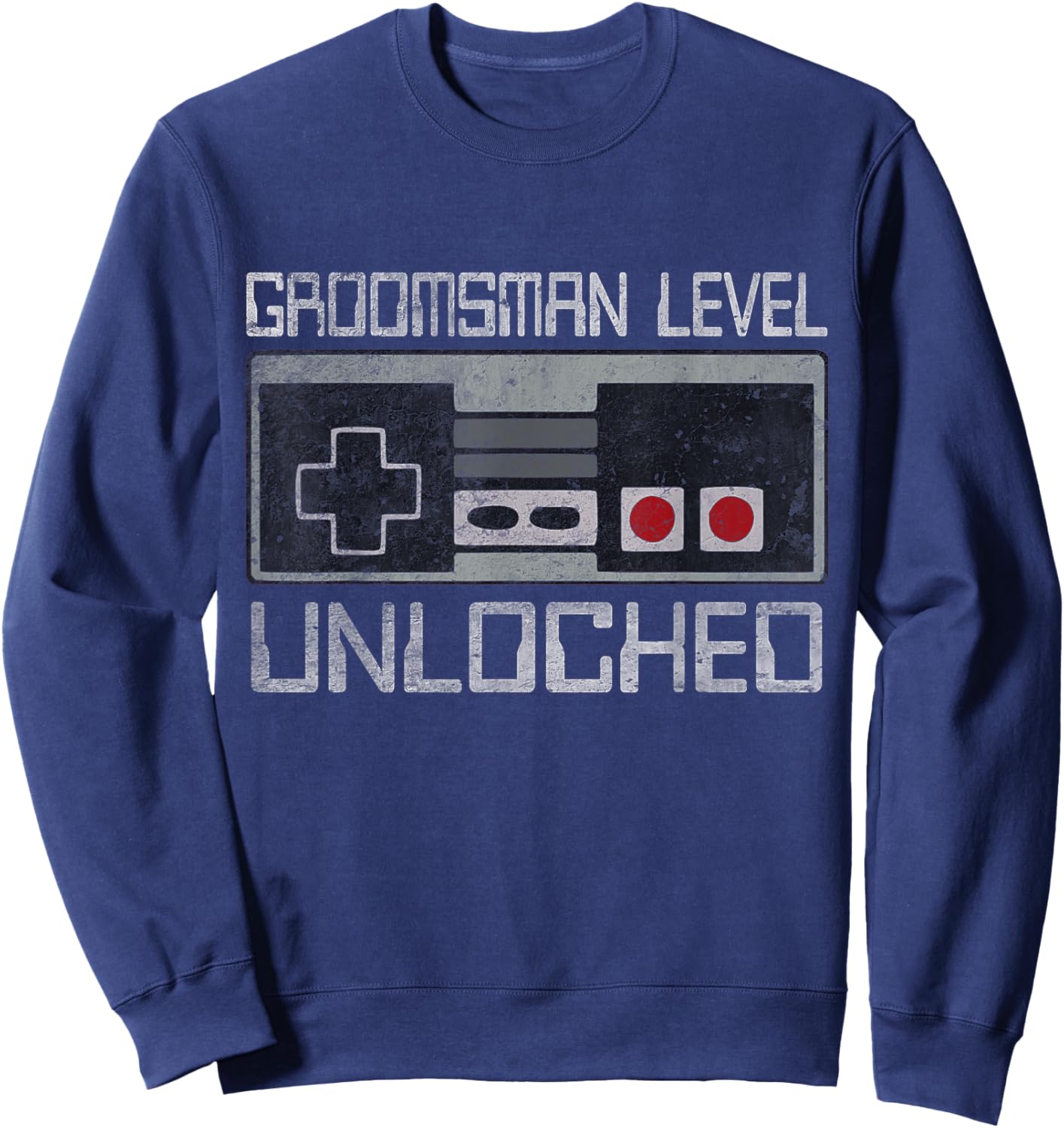 Groomsmen Matching Bachelor Party For Gamer Husband Wedding Sweatshirt - Sweatshirt | Navy
