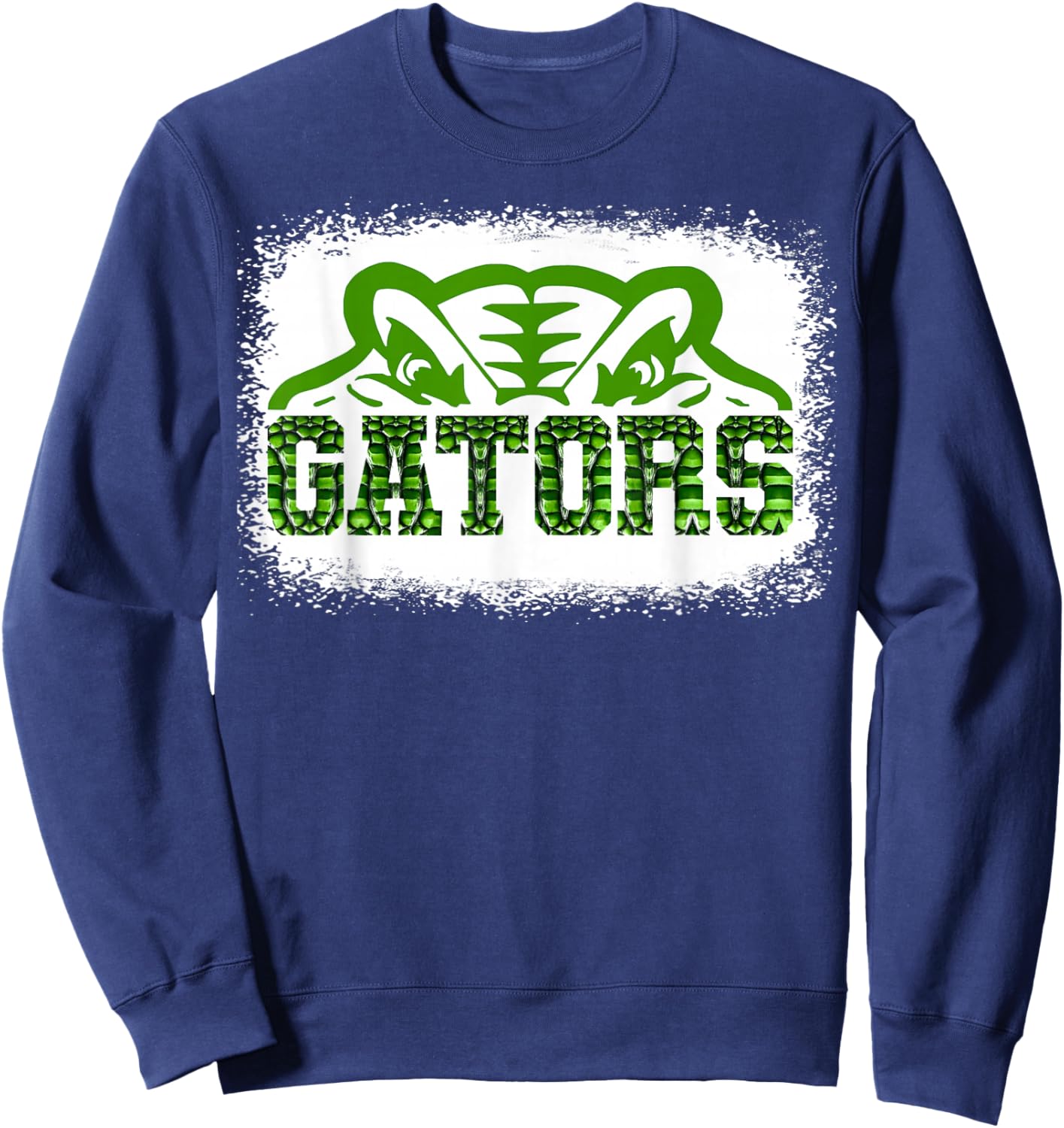 Go Cheer Gator Design Gift Women Girls Boys Kids Sweatshirt - Sweatshirt | Navy