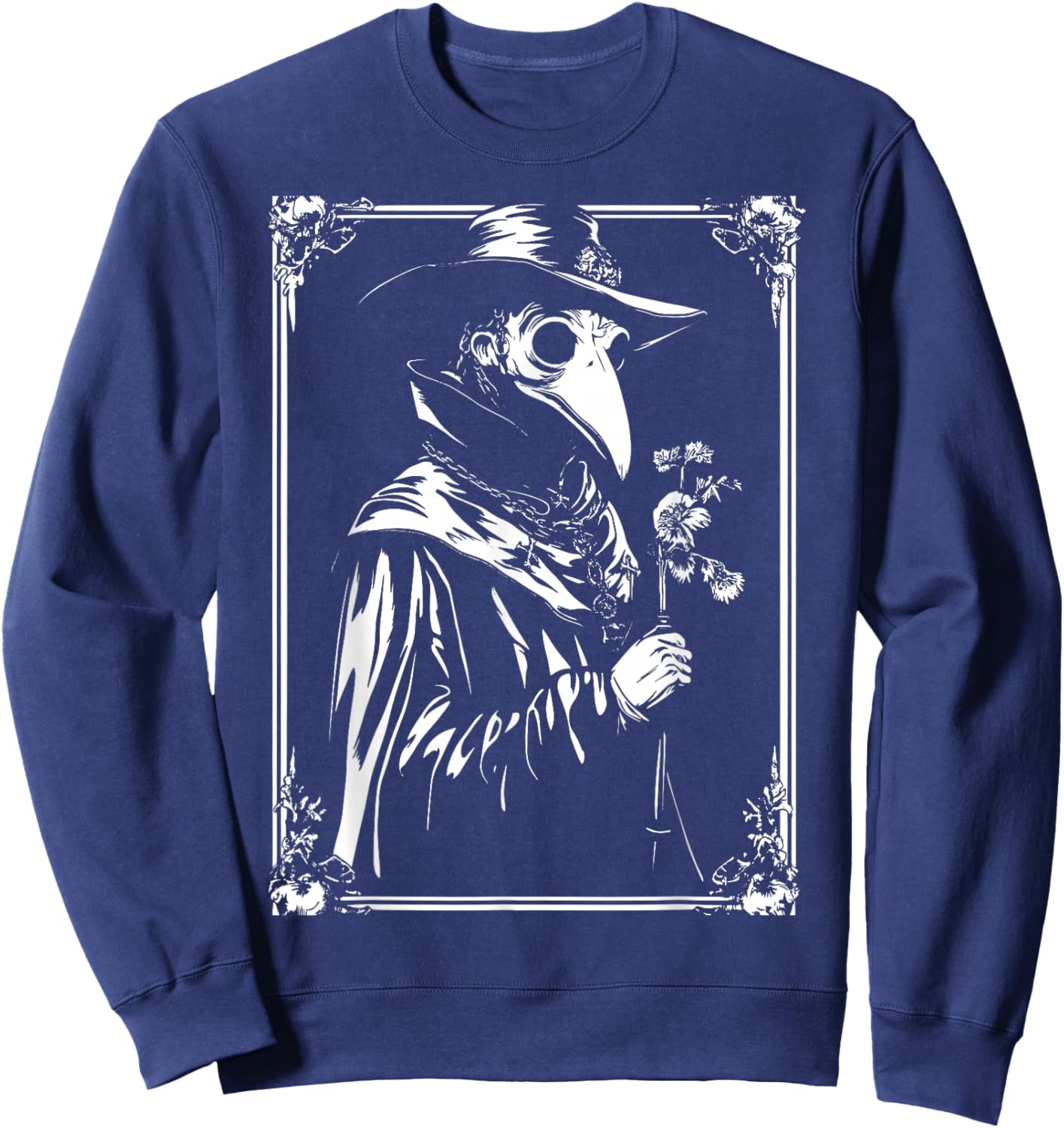 Plague Doctor Occult Gothic Steampunk Goth Sweatshirt - Sweatshirt | Navy