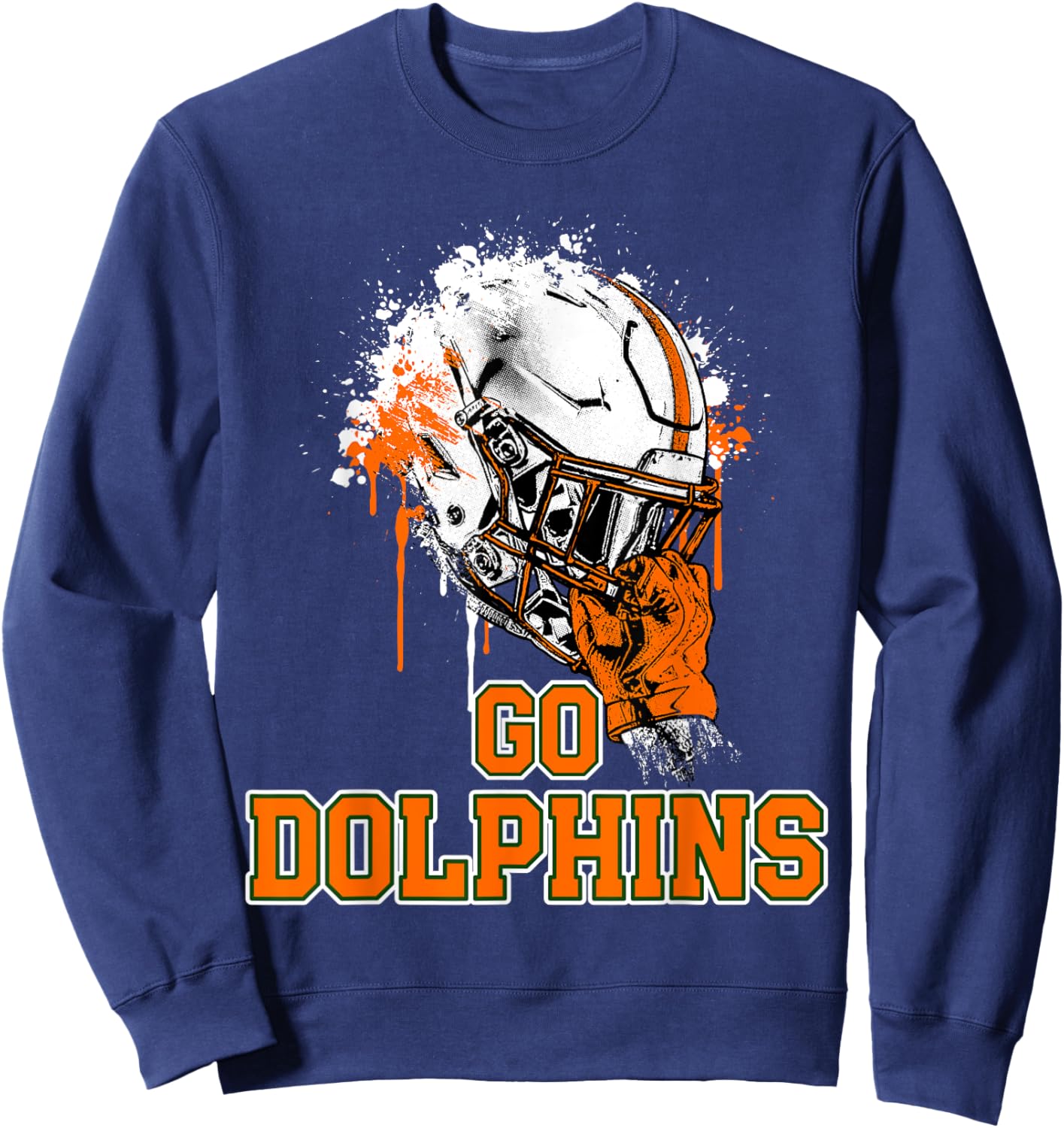 Mosley Dolphins Rising Helmet GO! Sweatshirt - Sweatshirt | Navy