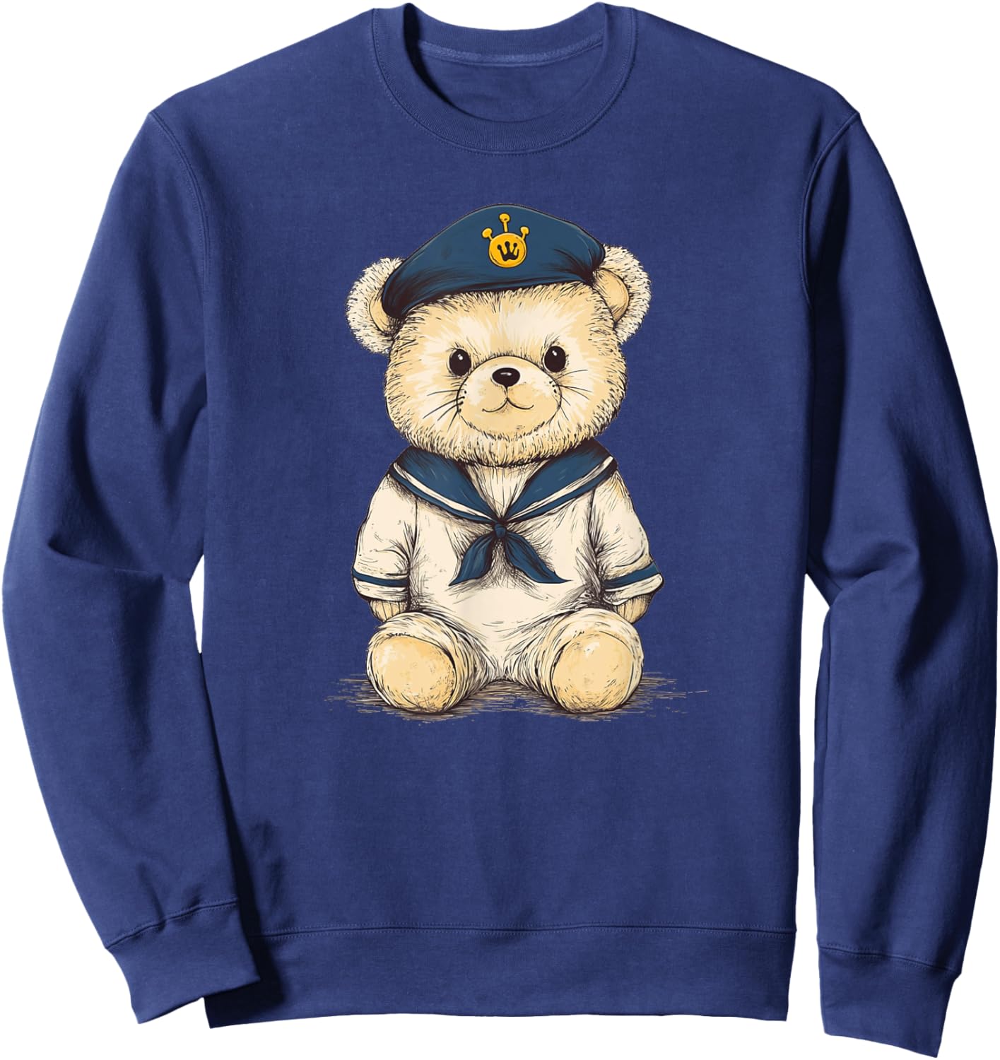 Teddy Bear Sailor Charting a Course for Fun Outfit Sweatshirt - Sweatshirt | Navy