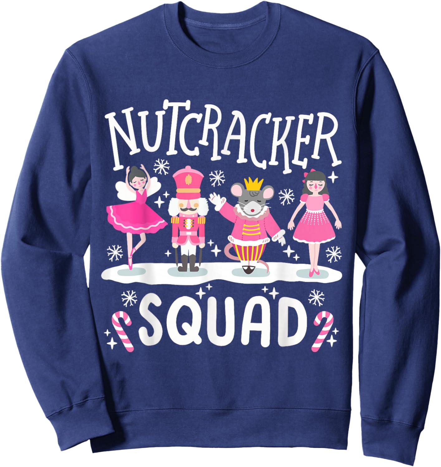 Nutcracker Squad Holiday Christmas Family Matching Pajamas Sweatshirt - Sweatshirt | Navy