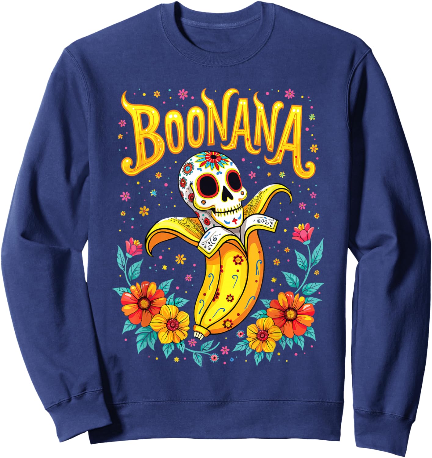 Boonana Ghost Banana Halloween Outfit for Adults & Kids Sweatshirt - Sweatshirt | Navy
