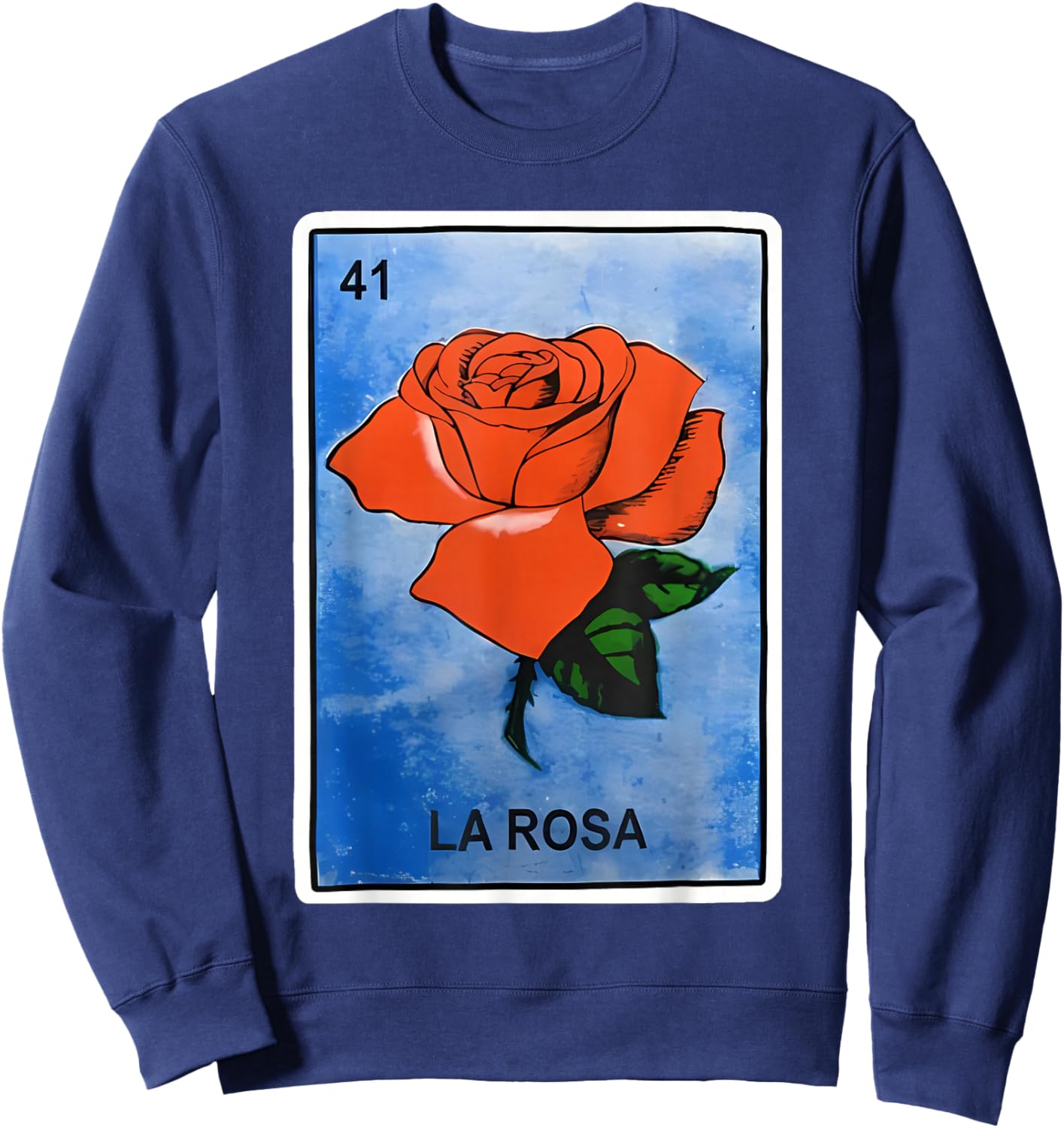 La Rosa Card Mexican Lottery Card For Girl Women Sweatshirt - Sweatshirt | Navy