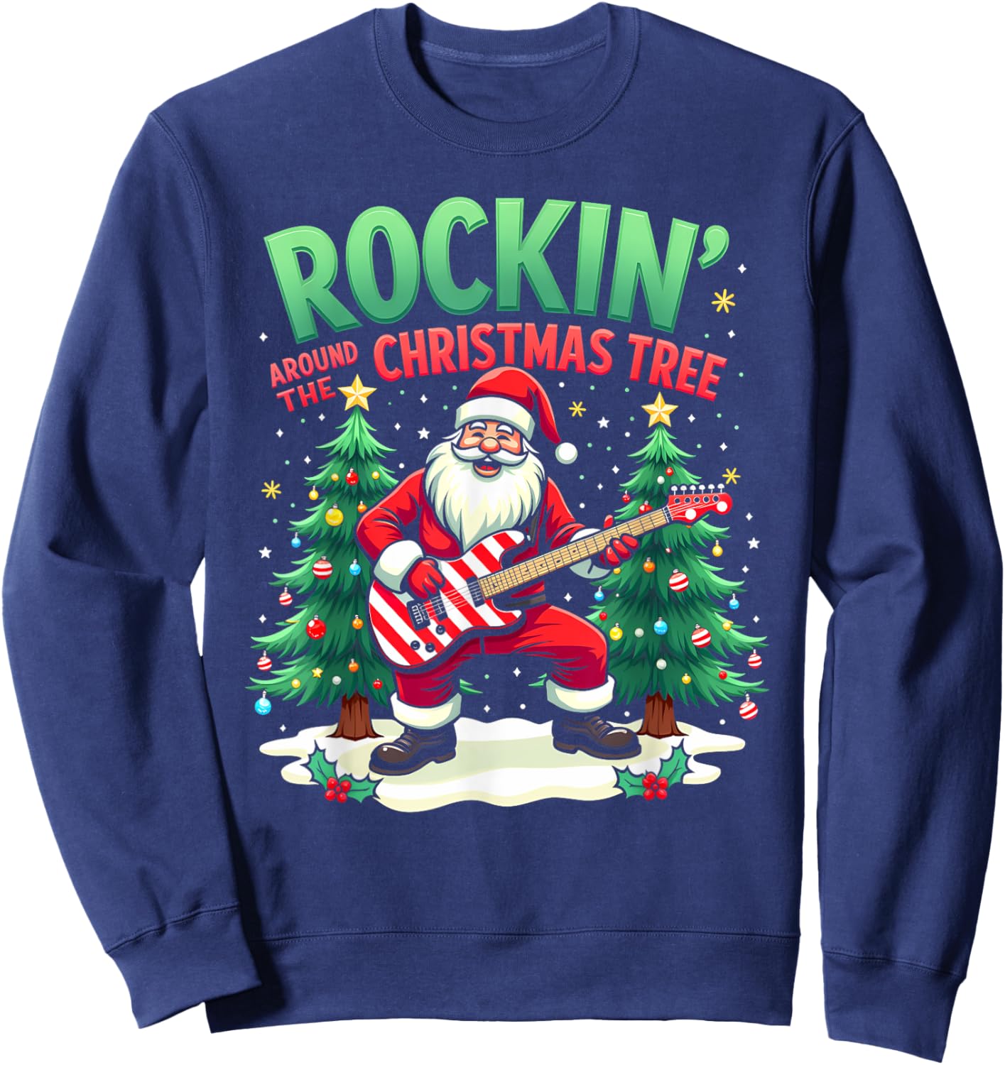 Rockin Around The Christmas Tree Sweatshirt - Sweatshirt | Navy