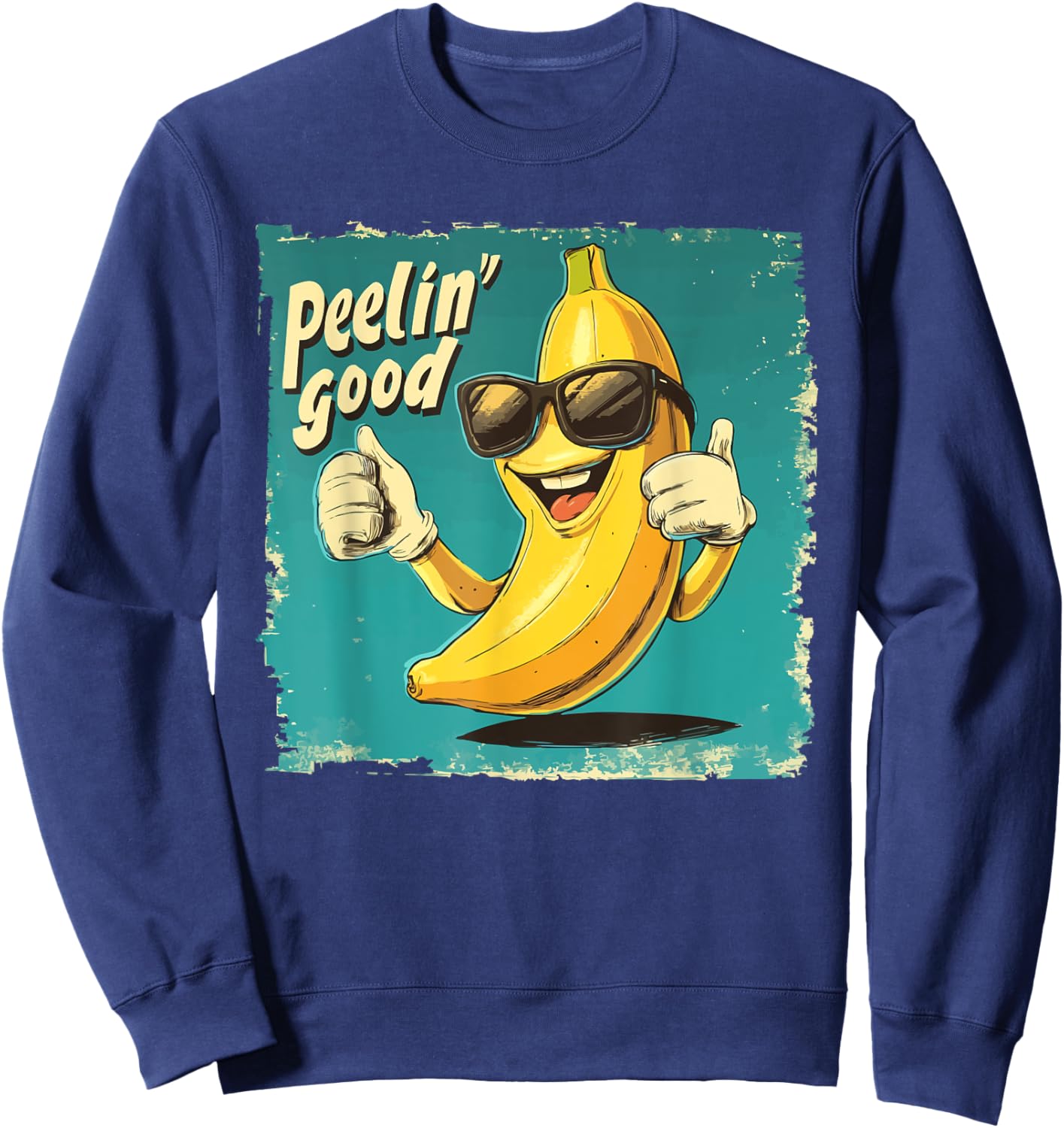 Funny Banana Pun Fruit Lover Banana Jokes Sweatshirt - Sweatshirt | Navy