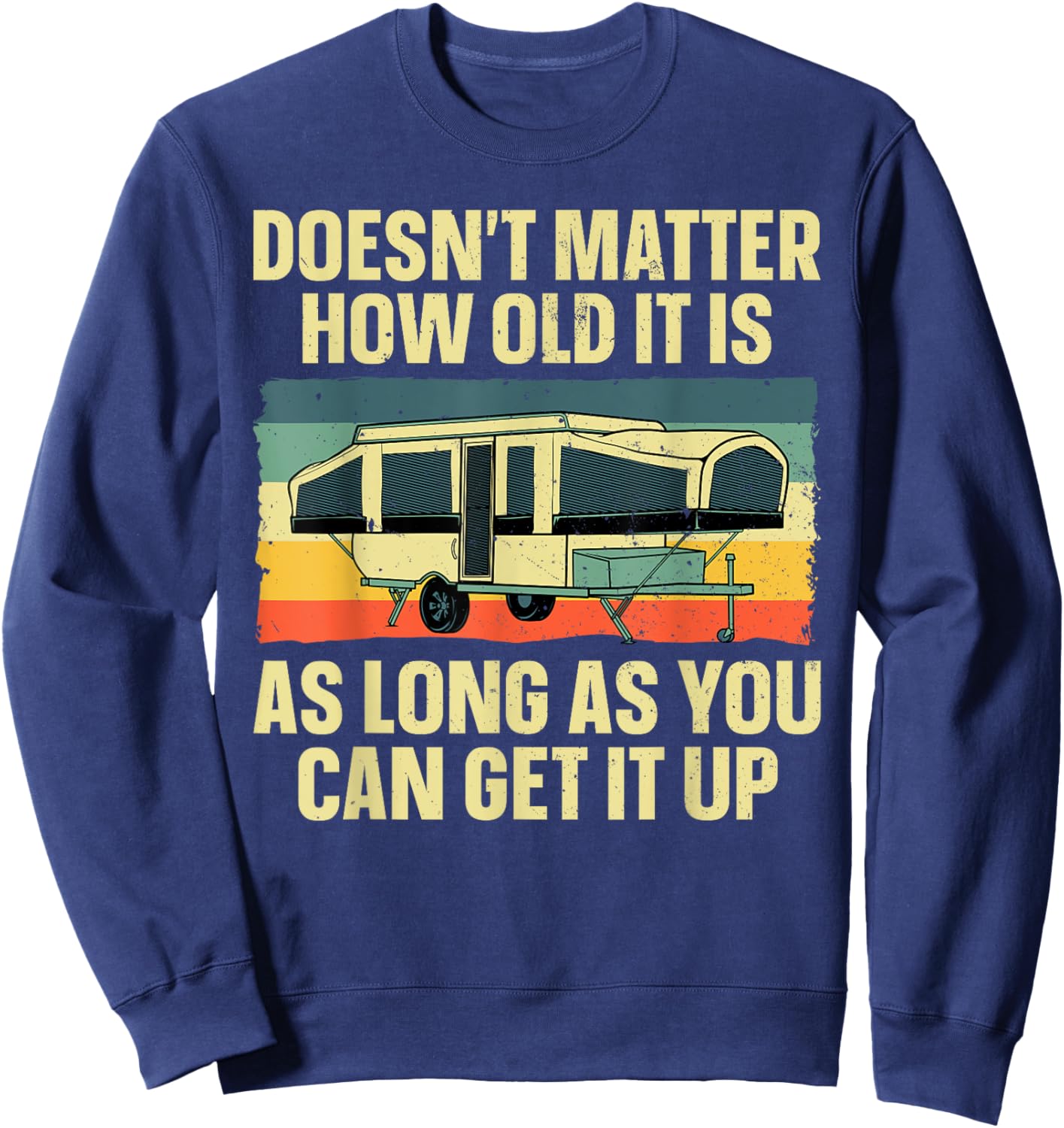 Best Pop Up Camper Art Women Pop Up Trailer Camping Sweatshirt - Sweatshirt | Navy
