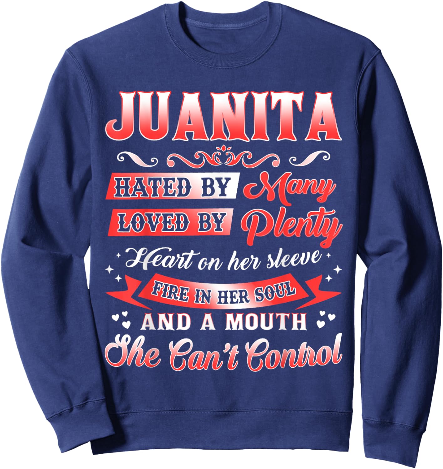 Juanita Name Shirt Personalized Juanita First Name Sweatshirt - Sweatshirt | Navy