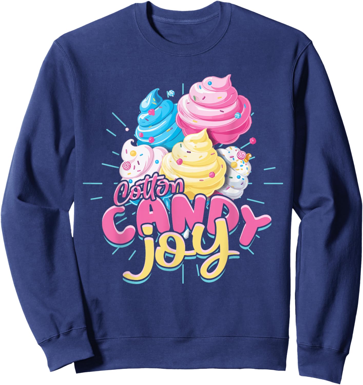 Candy Confectionery Cotton Candy Joy Sweatshirt - Sweatshirt | Navy