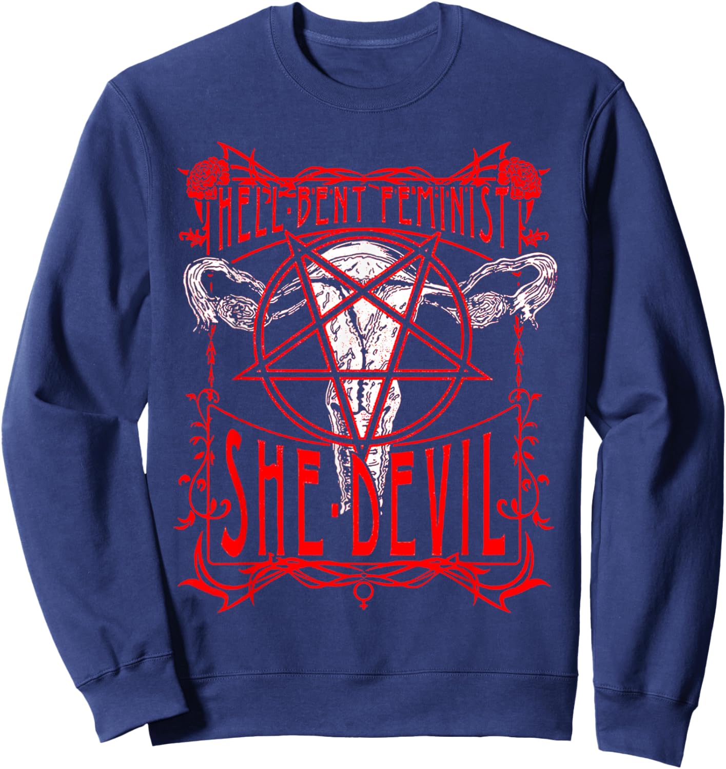 Hell Bent Feminist She Devil Sweatshirt - Sweatshirt | Navy