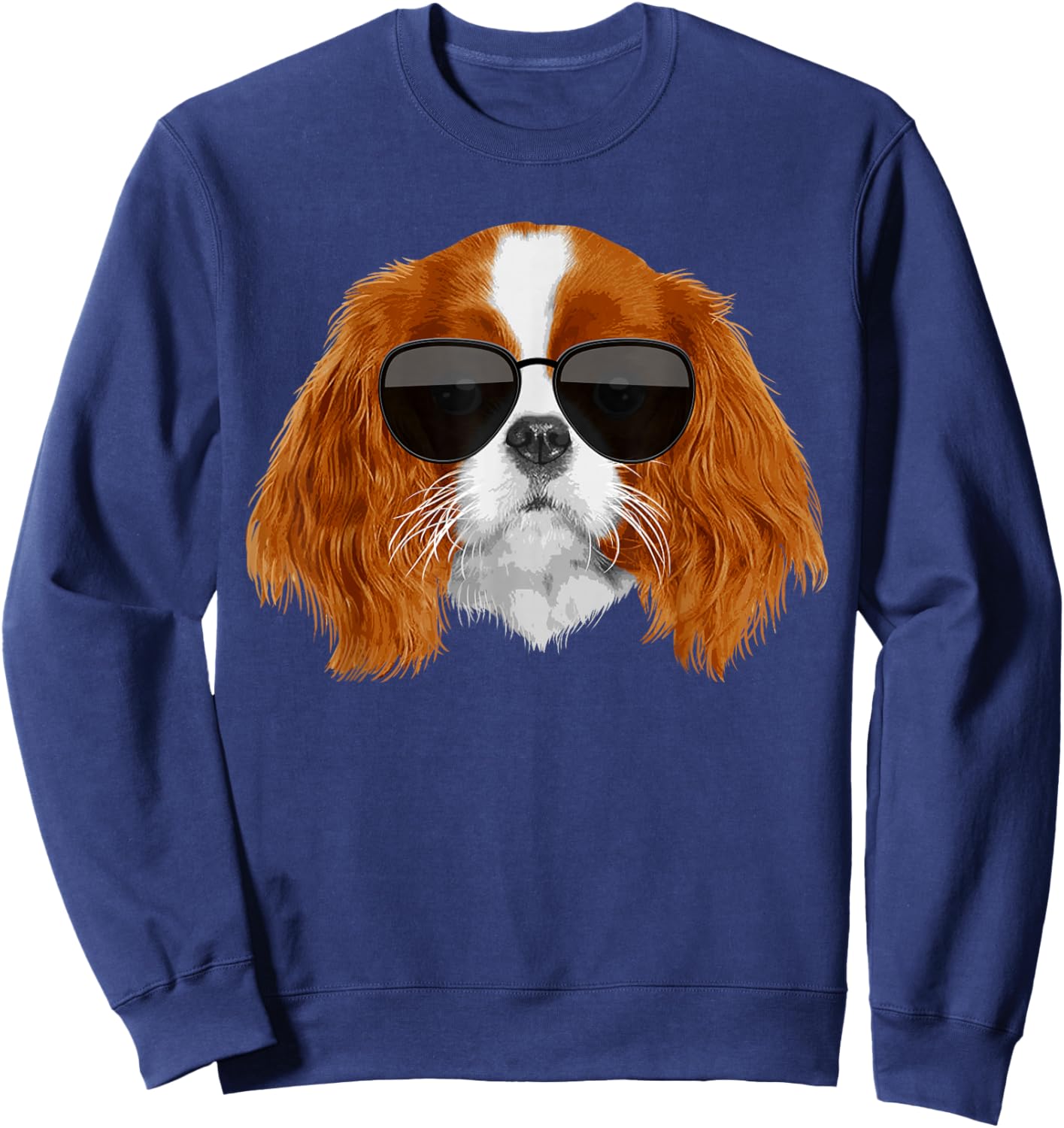 Cavalier King Charles Design Women Cavalier Spaniel Sweatshirt - Sweatshirt | Navy