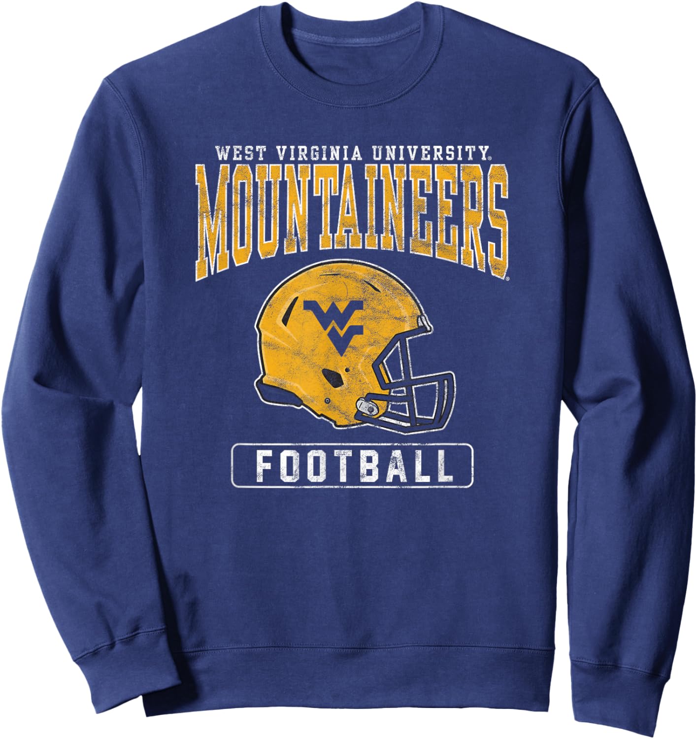 West Virginia University Mountaineers Football Helmet Sweatshirt - Sweatshirt | Navy