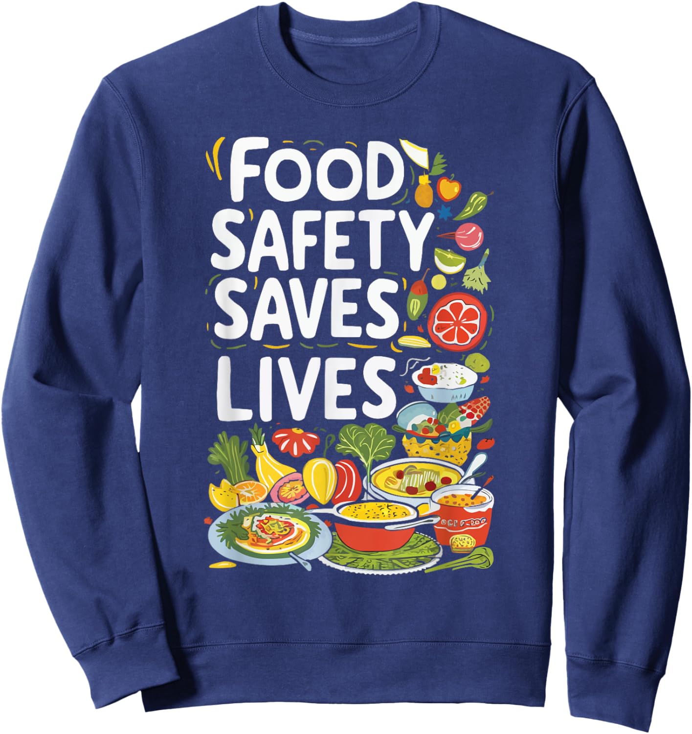 Food Safety Manager Proper Hygiene Job Profession Sweatshirt - Sweatshirt | Navy