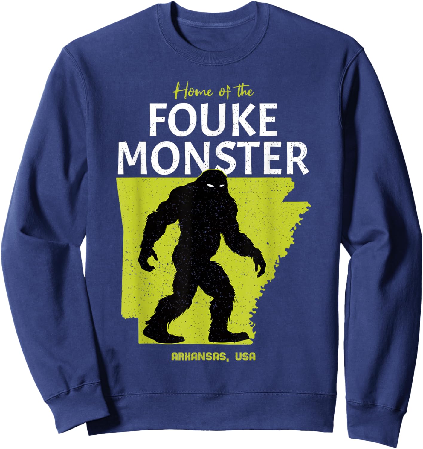 Fouke Monster Arkansas State American Cryptid Sweatshirt - Sweatshirt | Navy