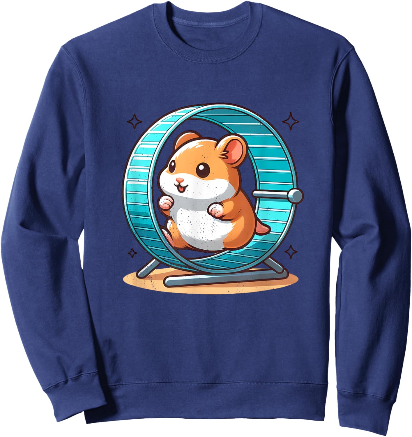 Hamster Running in Wheel Sweatshirt - Sweatshirt | Navy