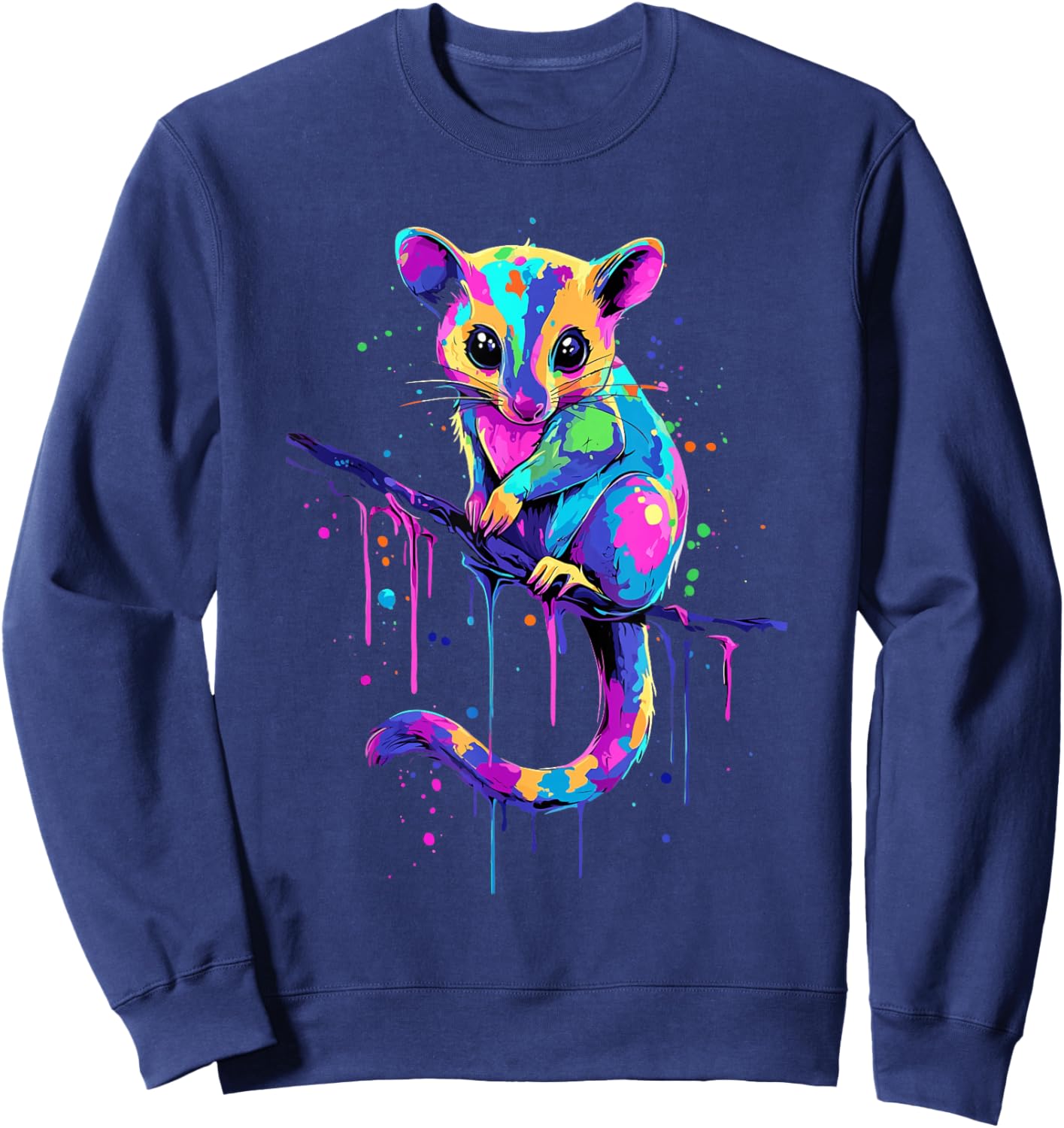 Sugar Glider Lovers Colorful Splash Art Sugar Glider Sweatshirt - Sweatshirt | Navy