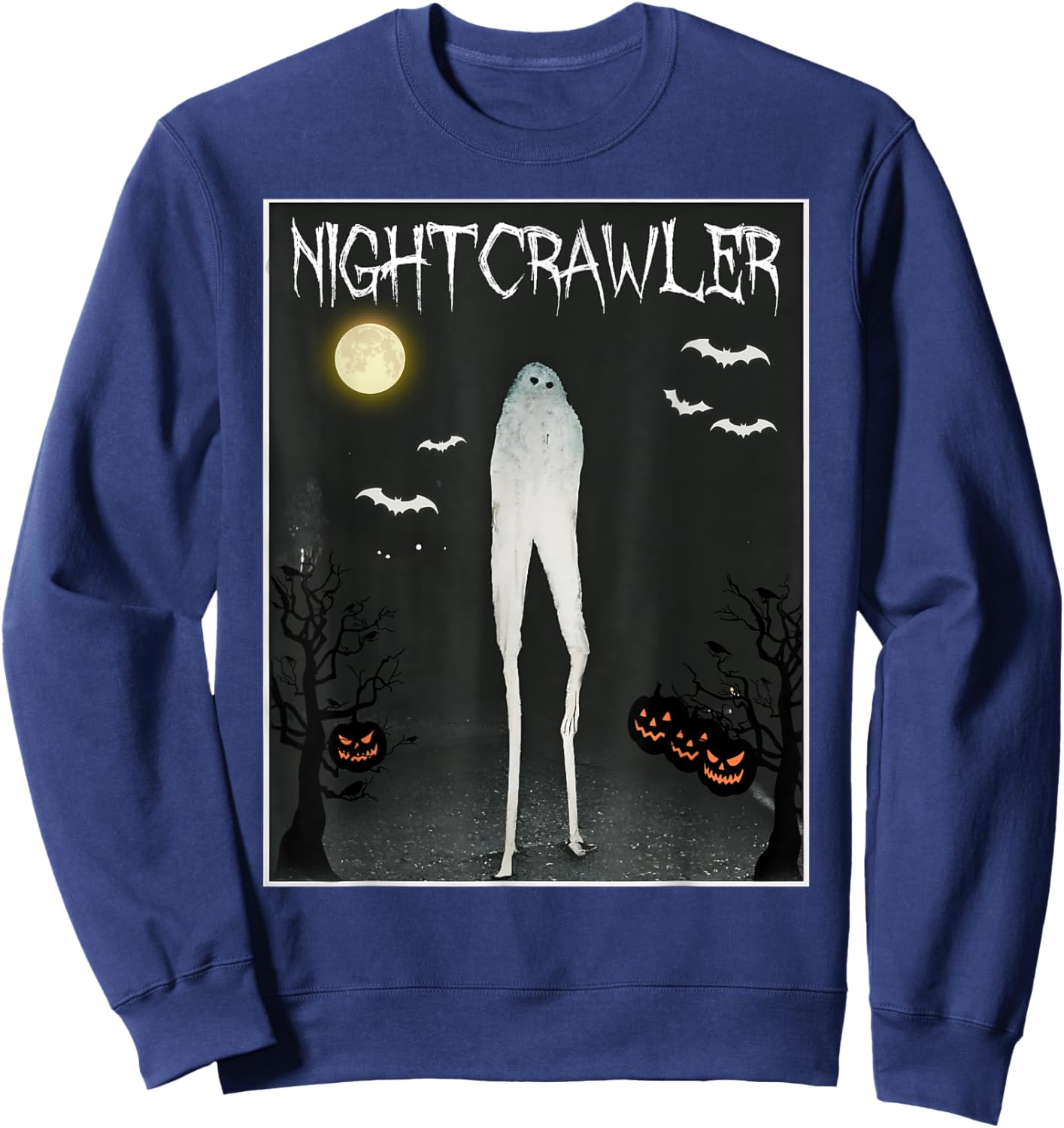 Haunted Walking Pants Cryptid Fresno Nightcrawler Halloween Sweatshirt - Sweatshirt | Navy