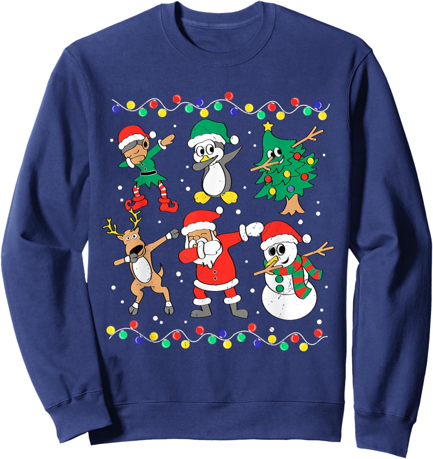 Dabbing Santa Elf Friends Christmas Dab Boys Boys Girls Kids Sweatshirt - Sweatshirt | Navy