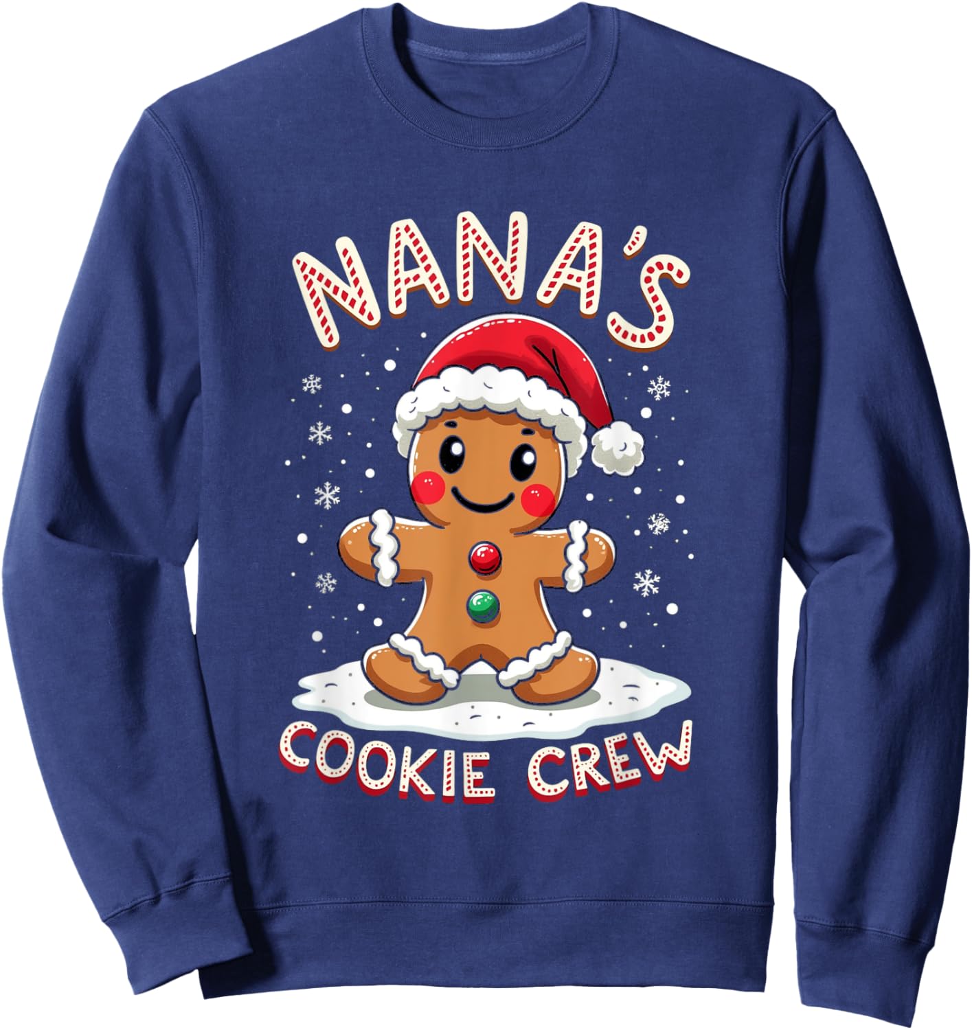 NANA'S COOKIE CREW Holiday Gingerbread Sweatshirt - Sweatshirt | Navy