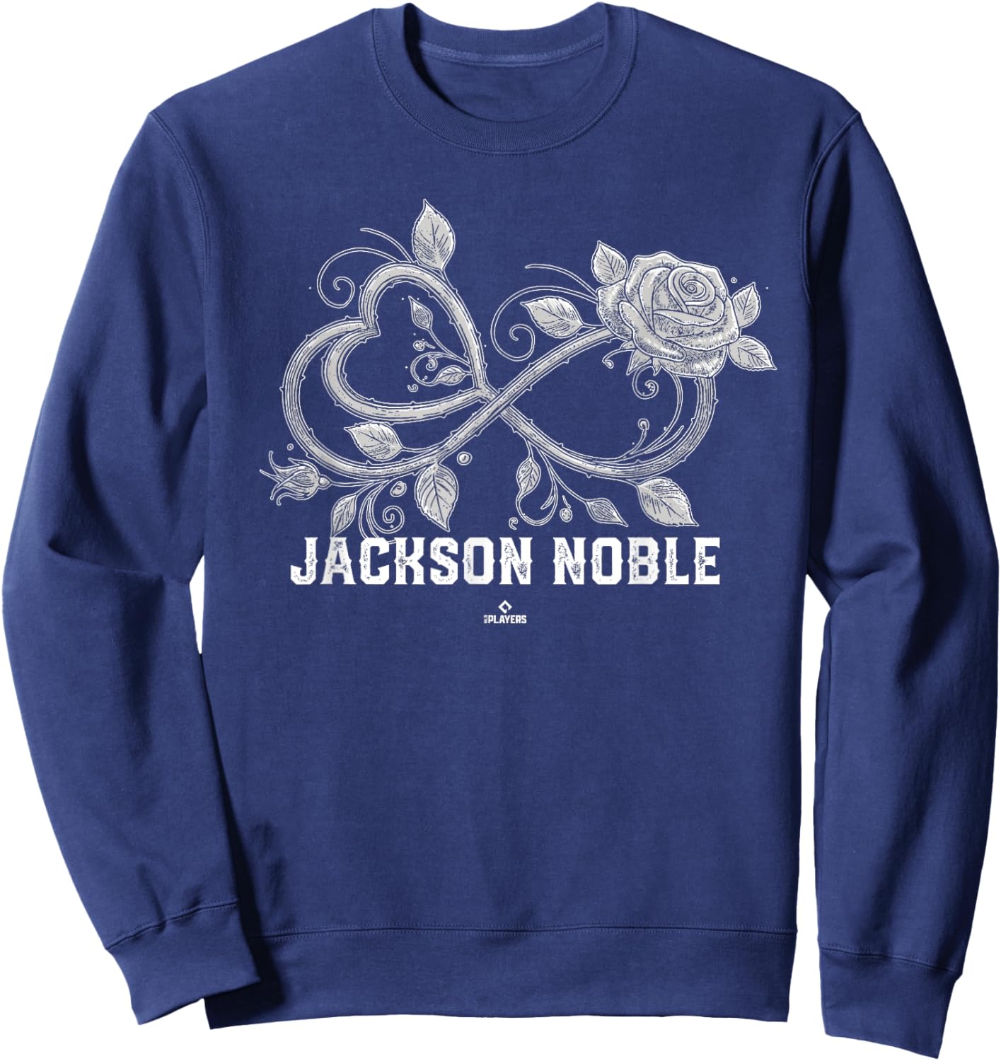 Infinite Heart Rose Thorns Jackson Noble Prospect Baseball Sweatshirt - Sweatshirt | Navy