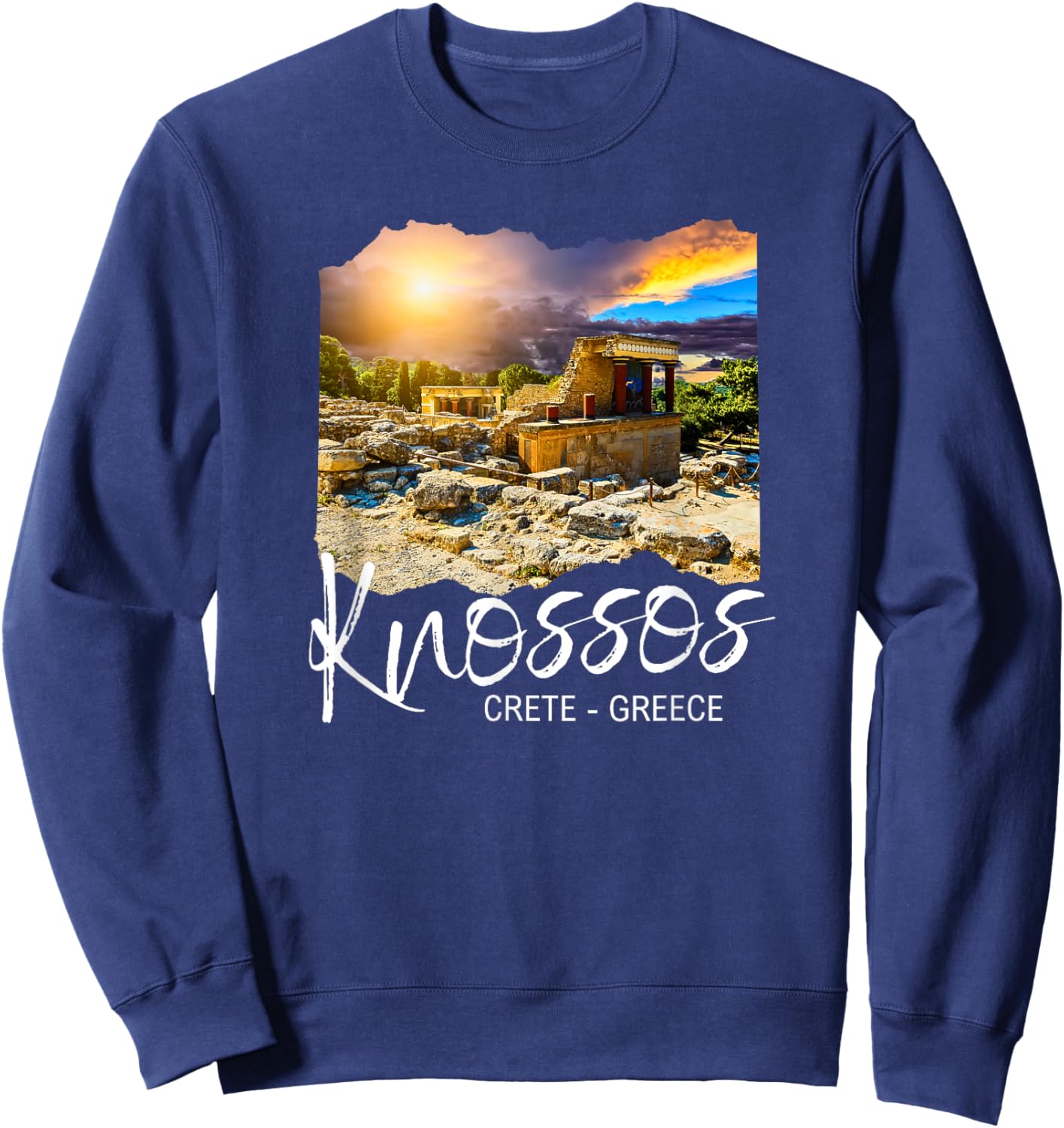 Knossos Crete / Knossos Greece Sweatshirt - Sweatshirt | Navy