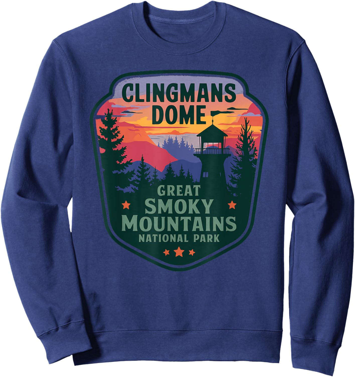 Clingmans Dome Great Smoky Mountains Bear Vintage Sweatshirt - Sweatshirt | Navy