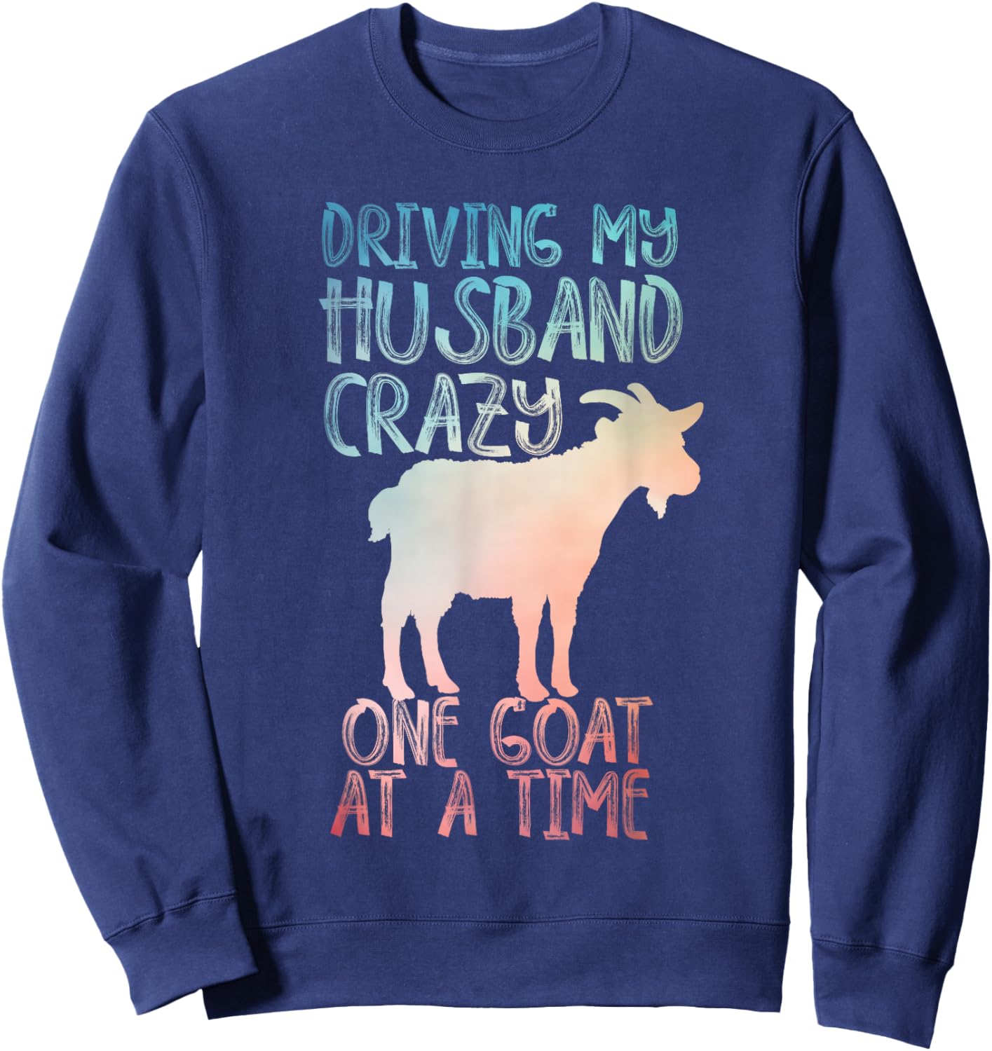 Funny Goat Design Girls Farm Animal Goat Farmer Sweatshirt - Sweatshirt | Navy